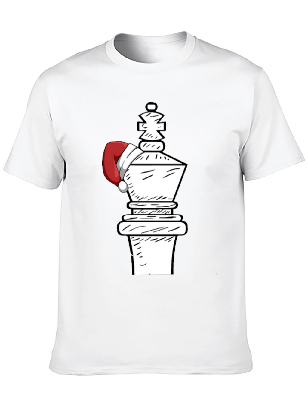 Festive Chess King Tee - Holiday Chess Player Apparel
