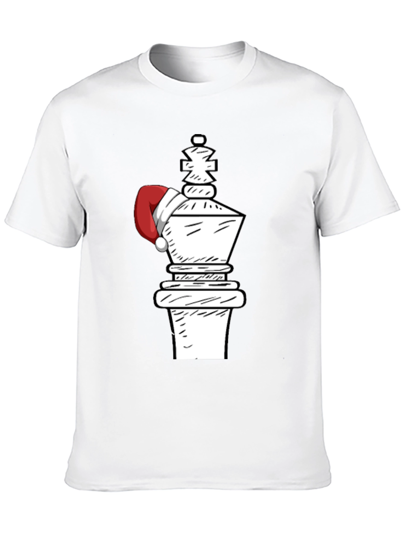 Festive Chess King Tee - Holiday Chess Player Apparel
