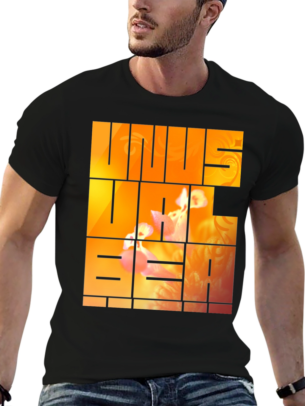 Unus Annus Graphic Print Black Tee