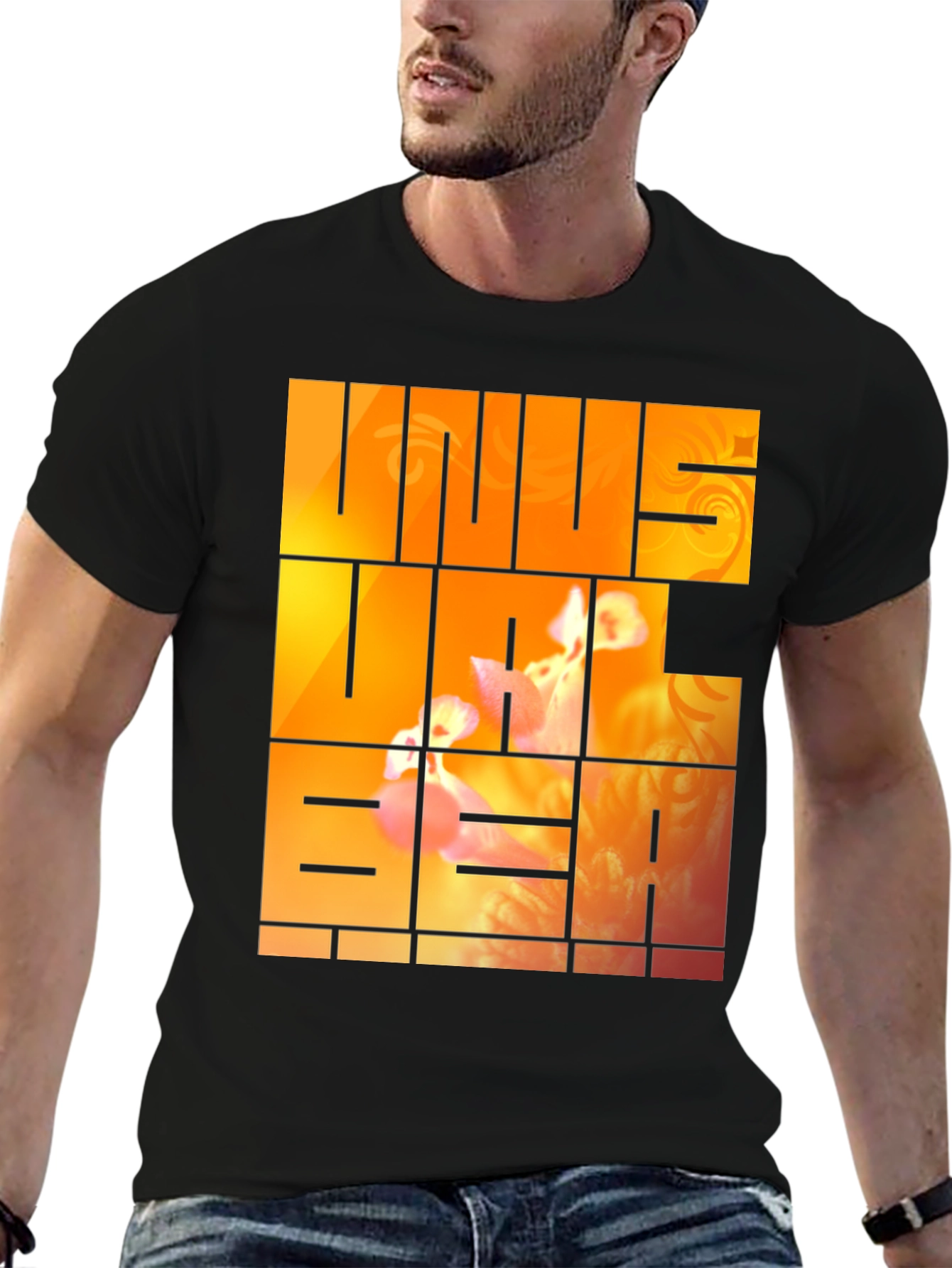 Unus Annus Graphic Print Black Tee