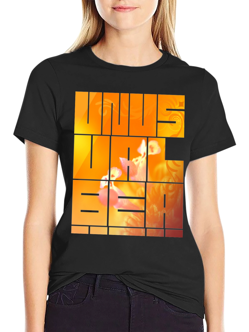 Unus Annus Graphic Print Black Tee