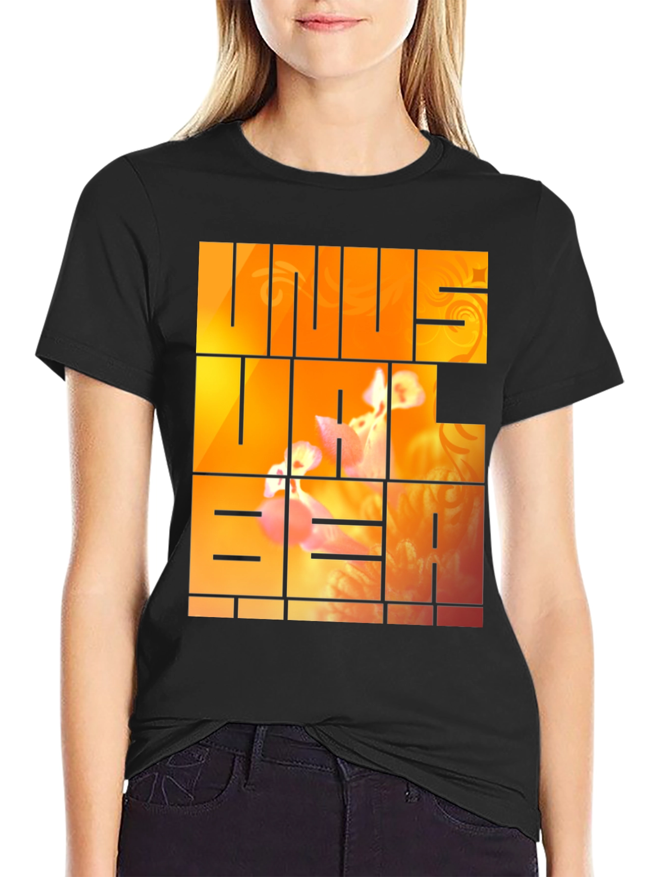 Unus Annus Graphic Print Black Tee