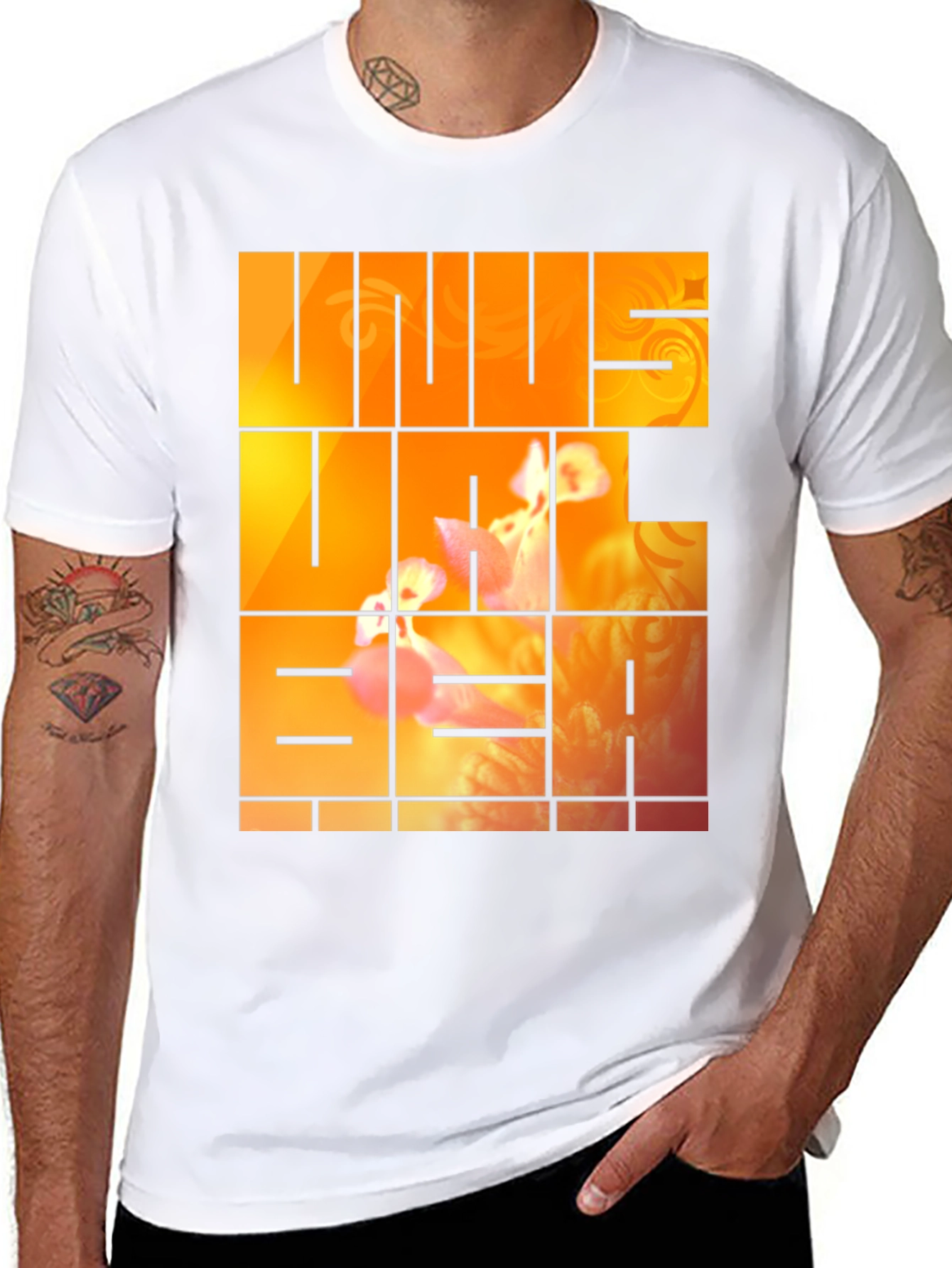 Unus Annus Graphic Print Black Tee