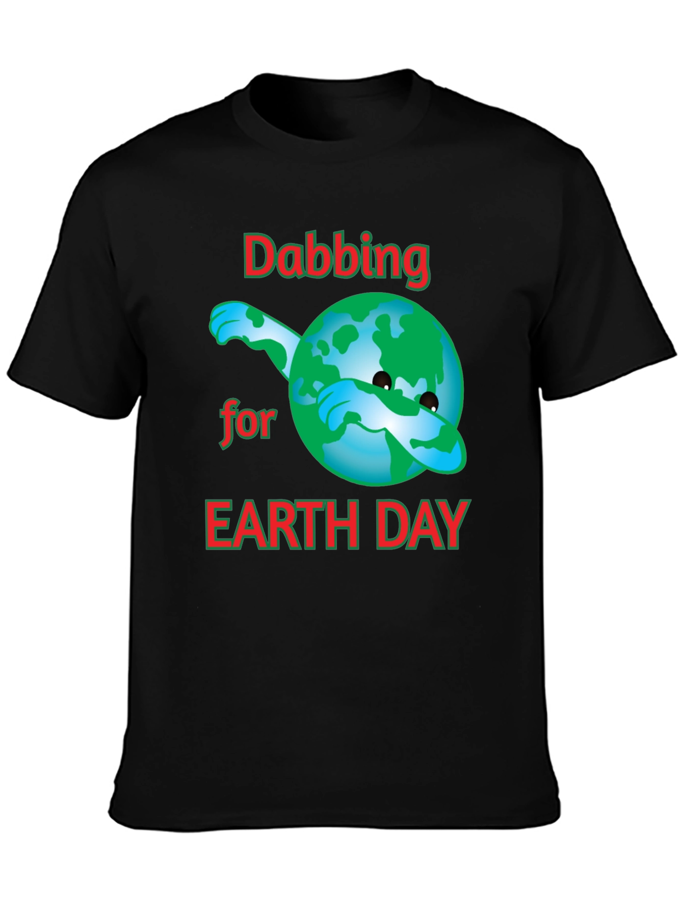 Dabbing Earth Day T-Shirt - Black Cotton Tee