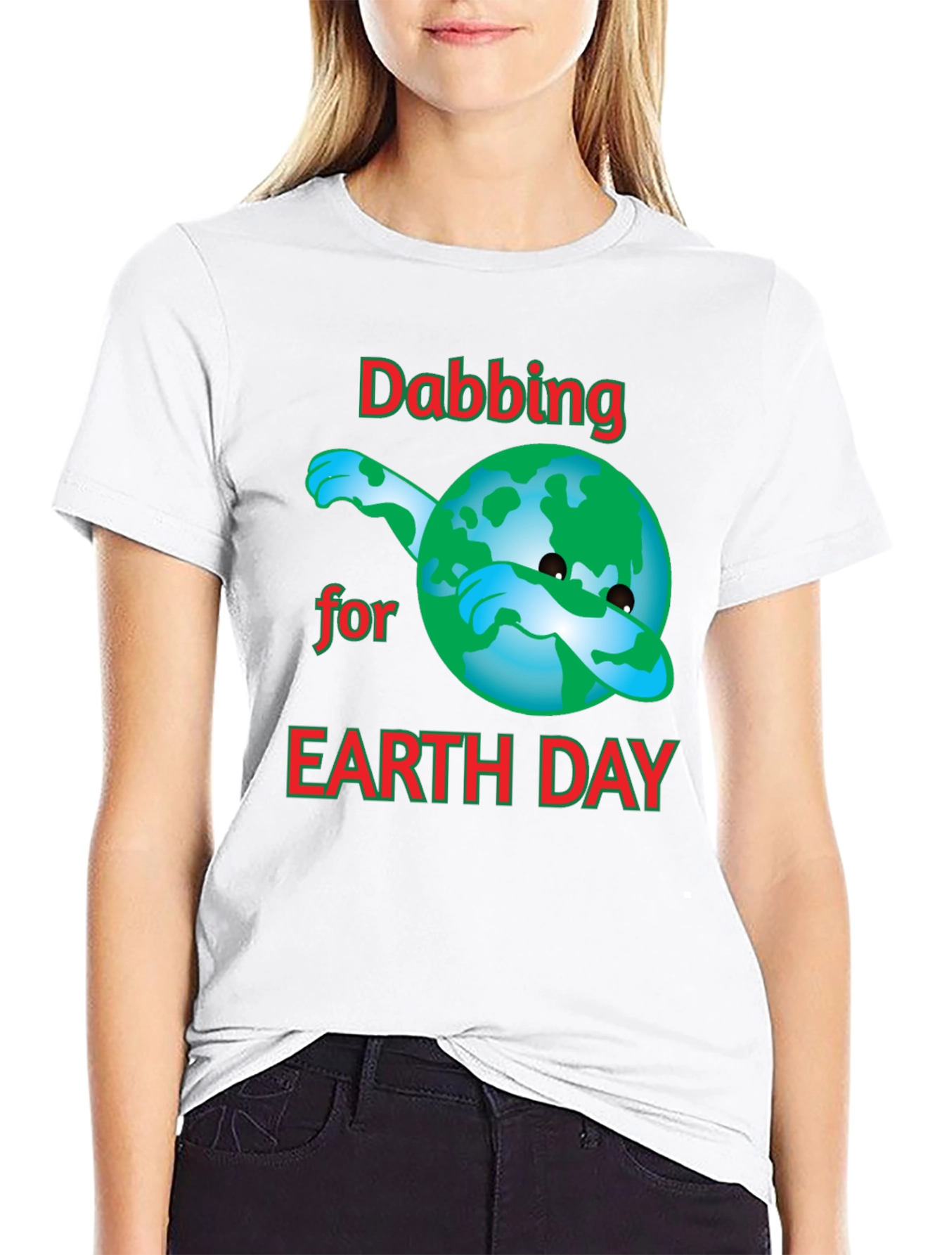 Dabbing Earth Day T-Shirt - Black Cotton Tee