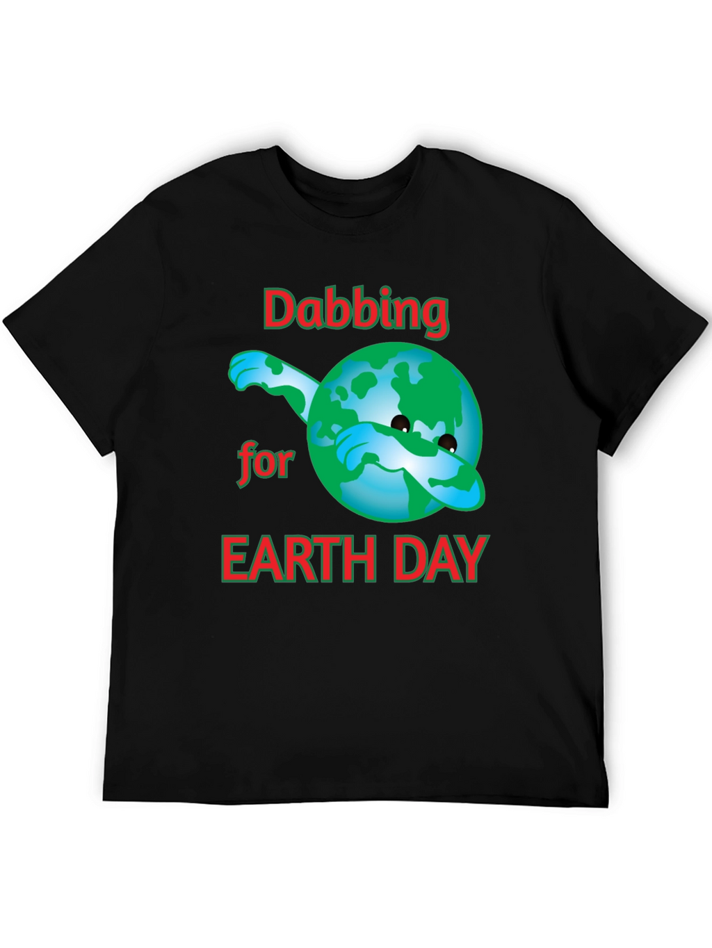 Dabbing Earth Day T-Shirt - Black Cotton Tee