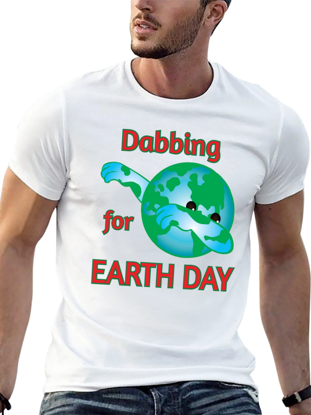 Dabbing Earth Day T-Shirt - Black Cotton Tee