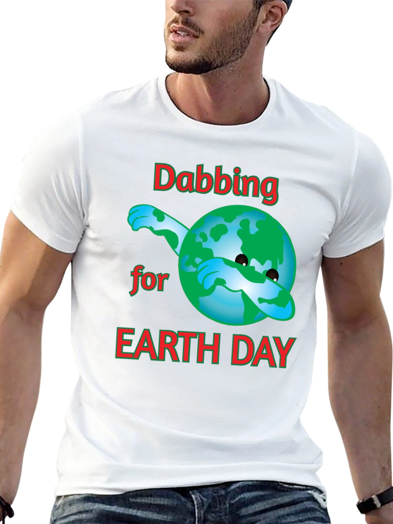 Dabbing Earth Day T-Shirt - Black Cotton Tee