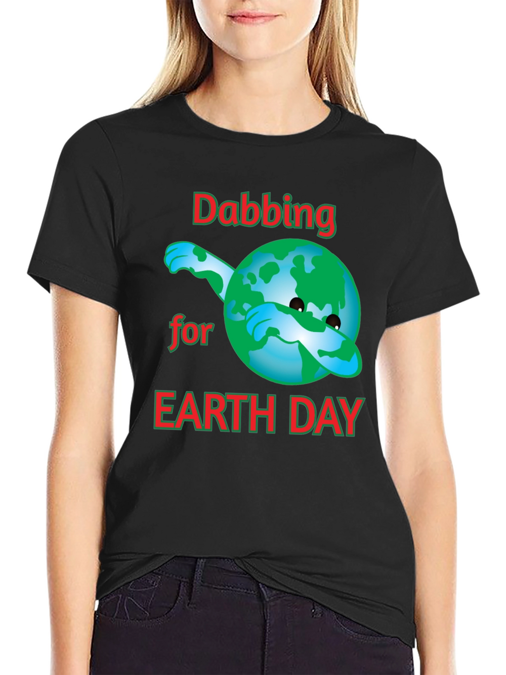 Dabbing Earth Day T-Shirt - Black Cotton Tee