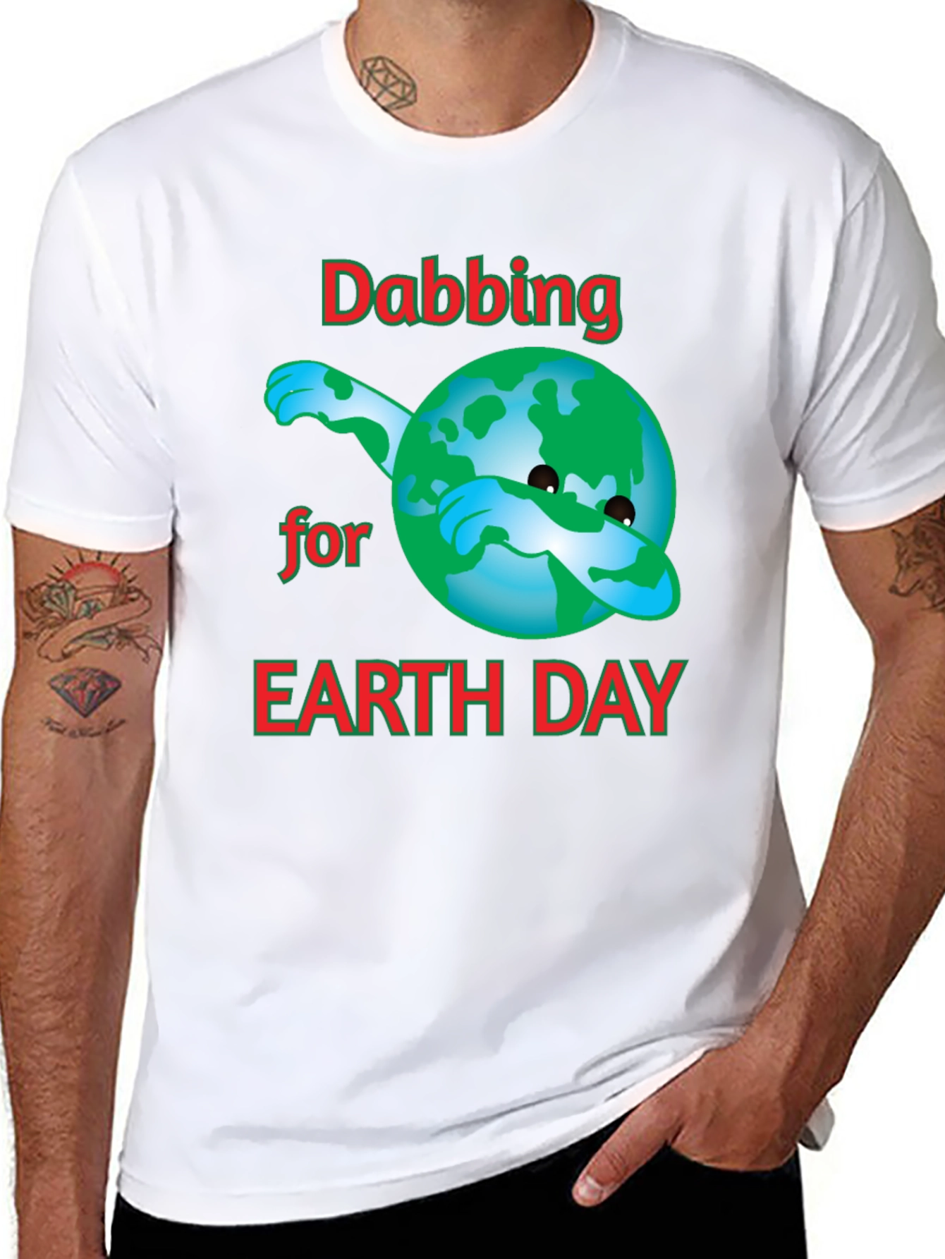 Dabbing Earth Day T-Shirt - Black Cotton Tee