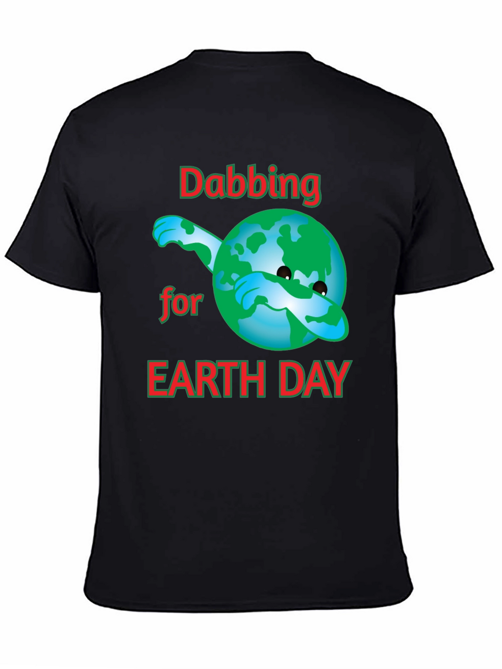 Dabbing Earth Day T-Shirt - Black Cotton Tee