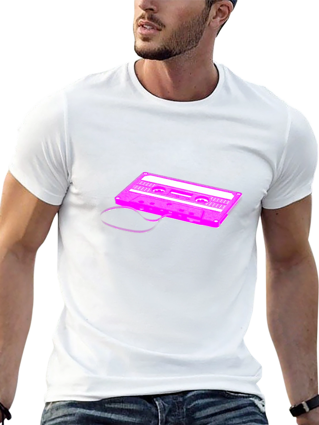 Retro Cassette Graphic Tee - Black