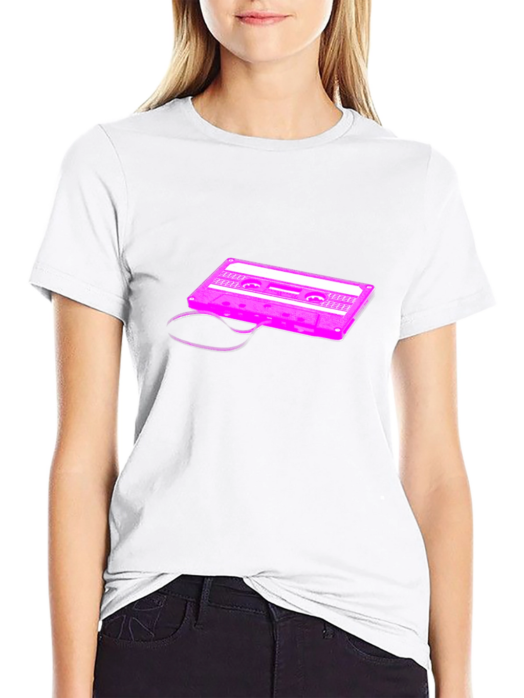 Retro Cassette Graphic Tee - Black