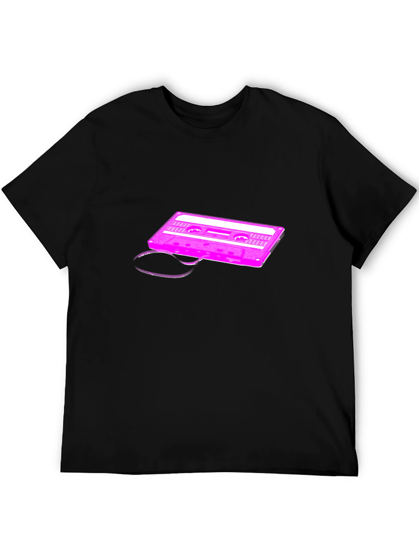 Retro Cassette Graphic Tee - Black