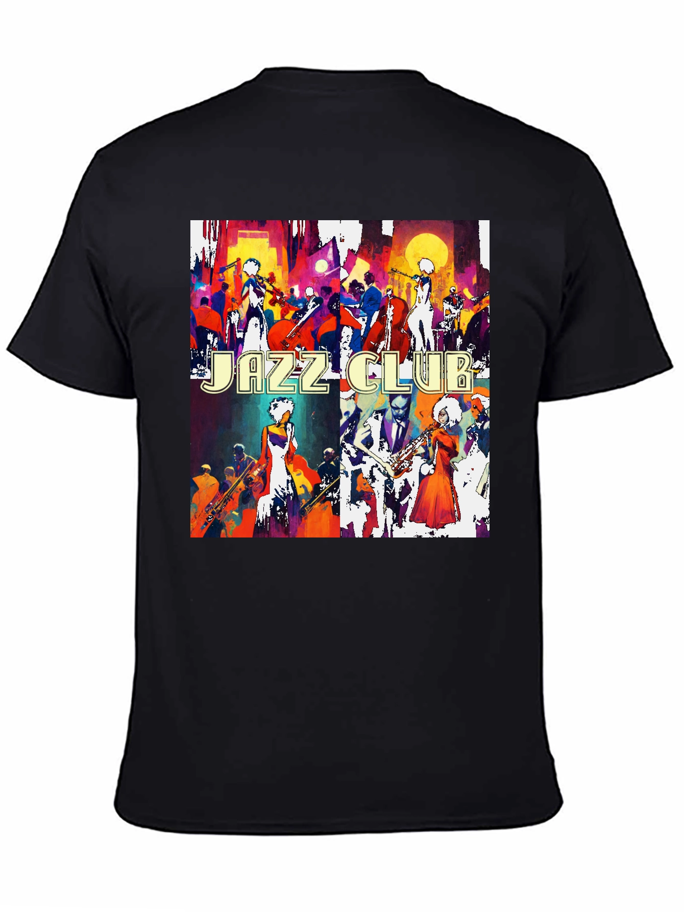 Jazz Club Tee - Artistic Graphic Print T-Shirt