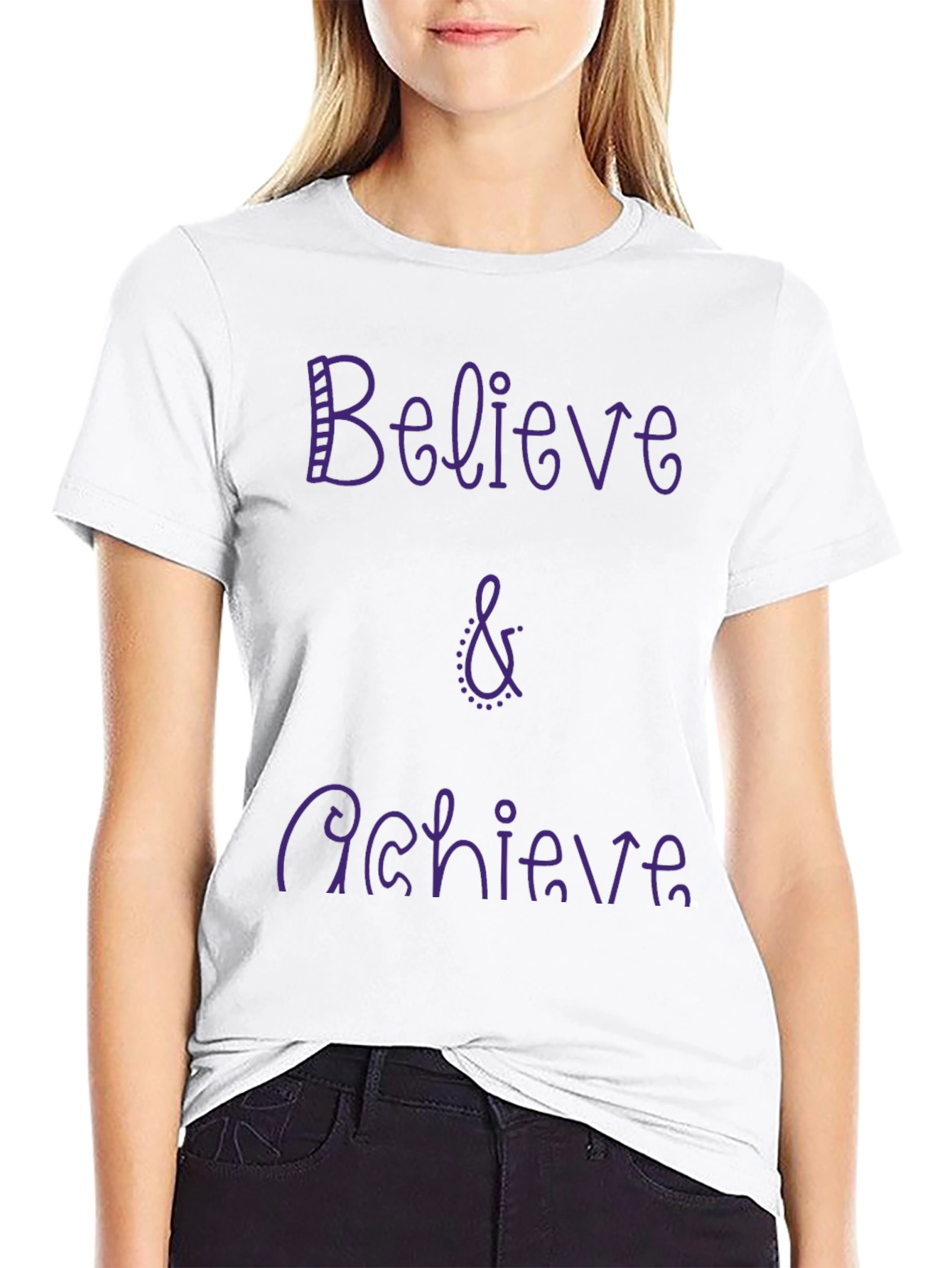 Believe & Achieve Graphic Tee - Casual Comfort