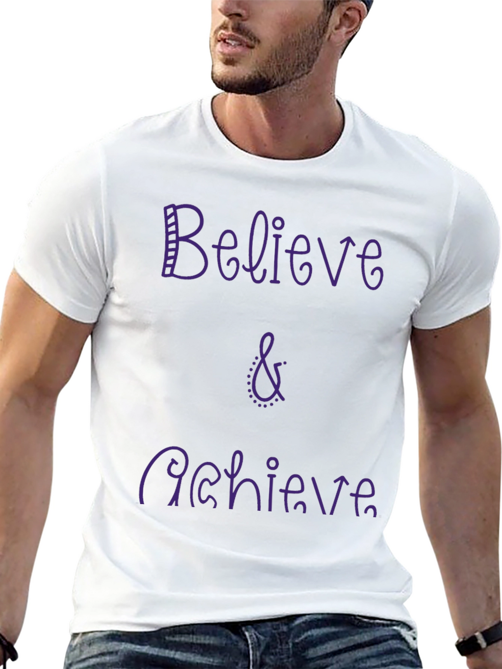 Believe & Achieve Graphic Tee - Casual Comfort