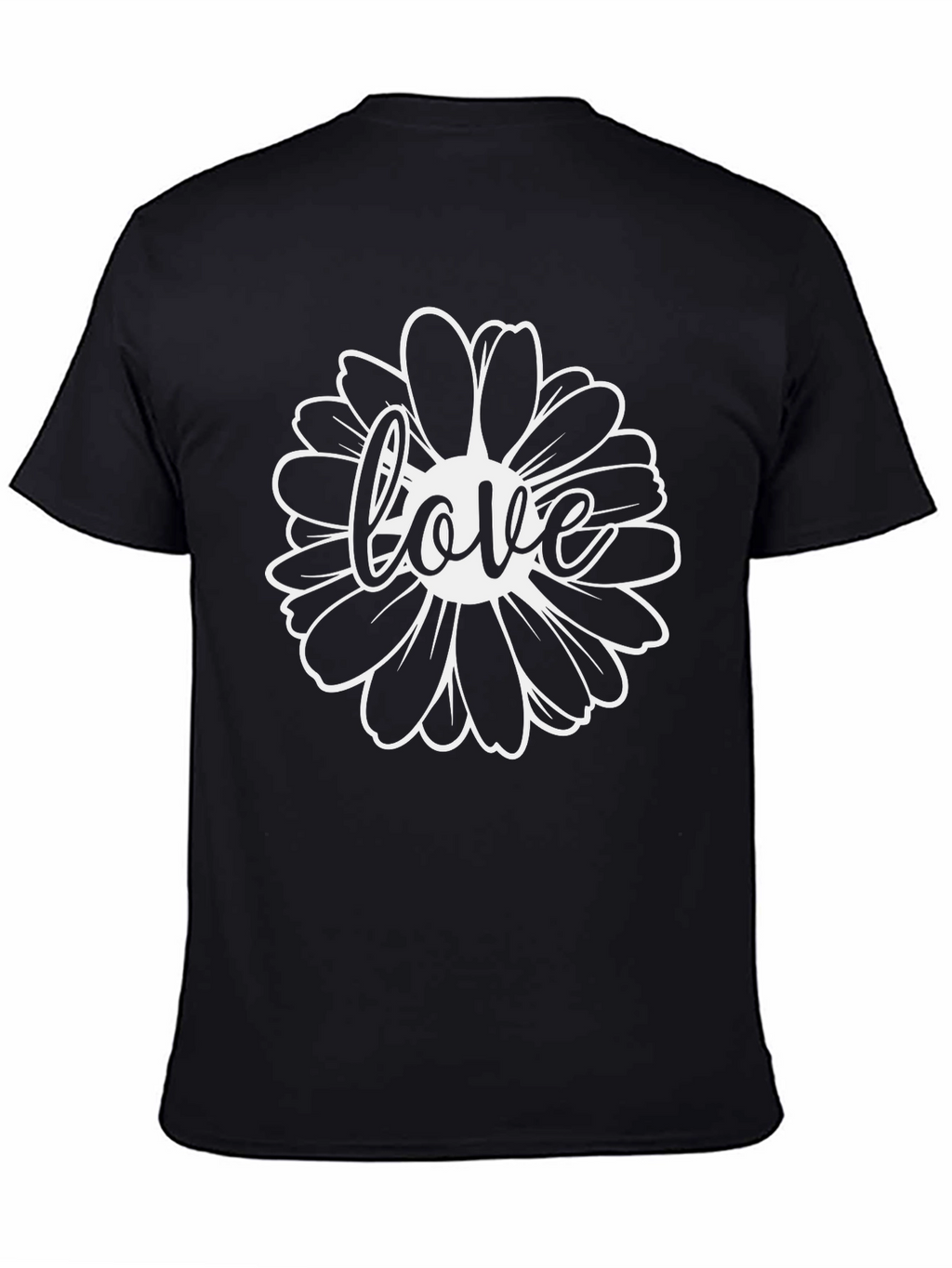 Love Daisy Graphic Black Tee