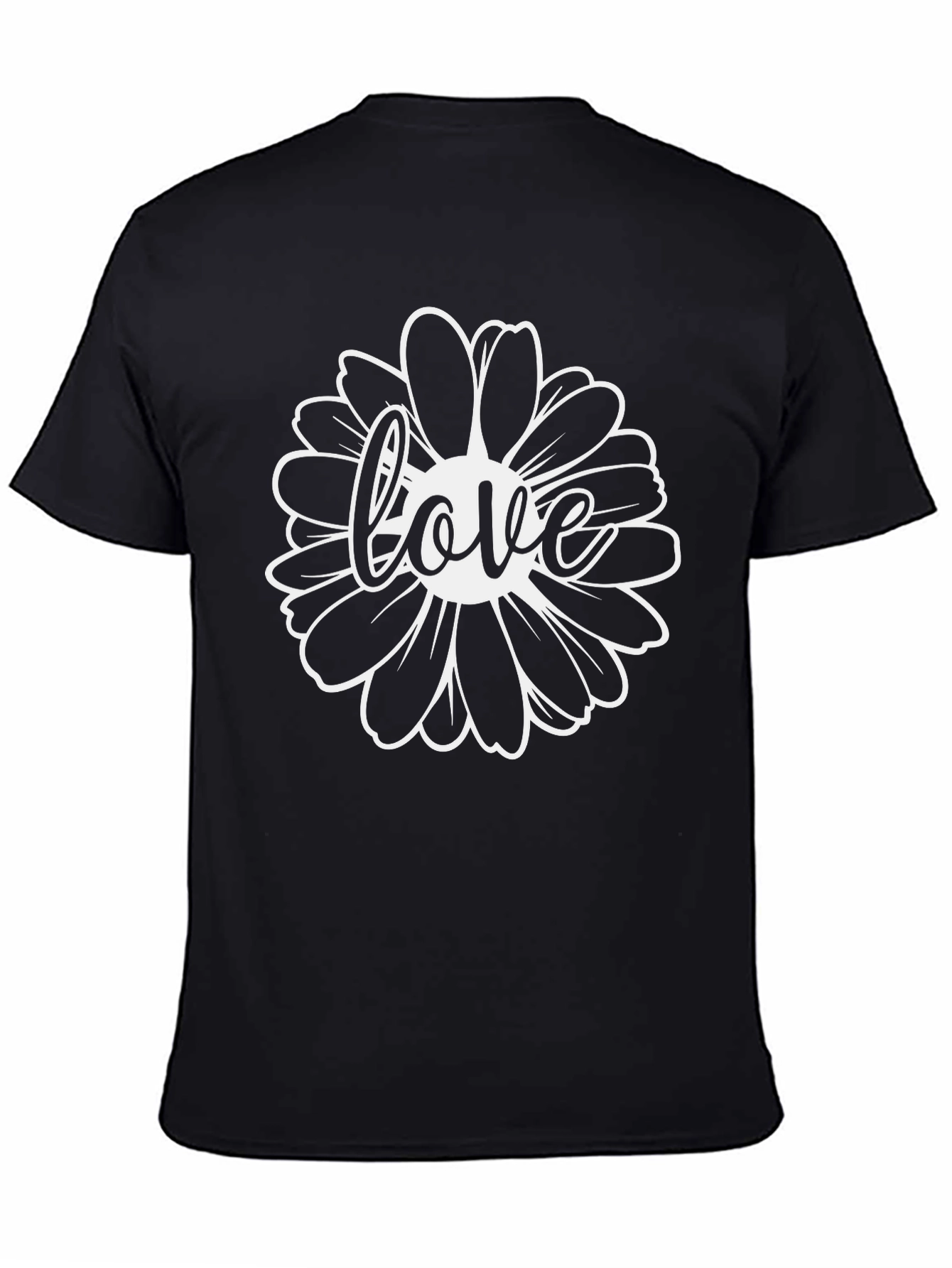 Love Daisy Graphic Black Tee