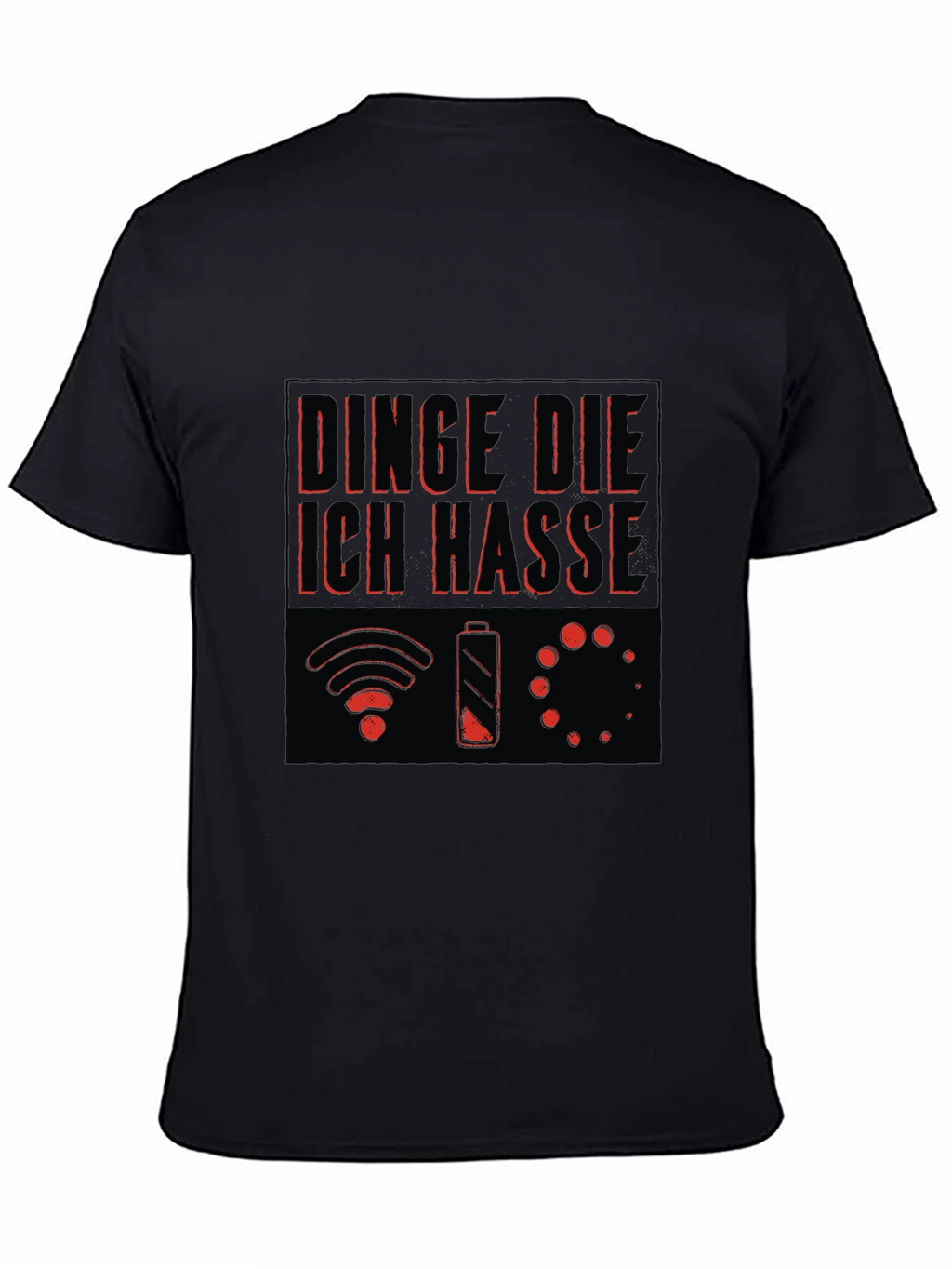 Humorous Things I Hate Black Graphic Tee