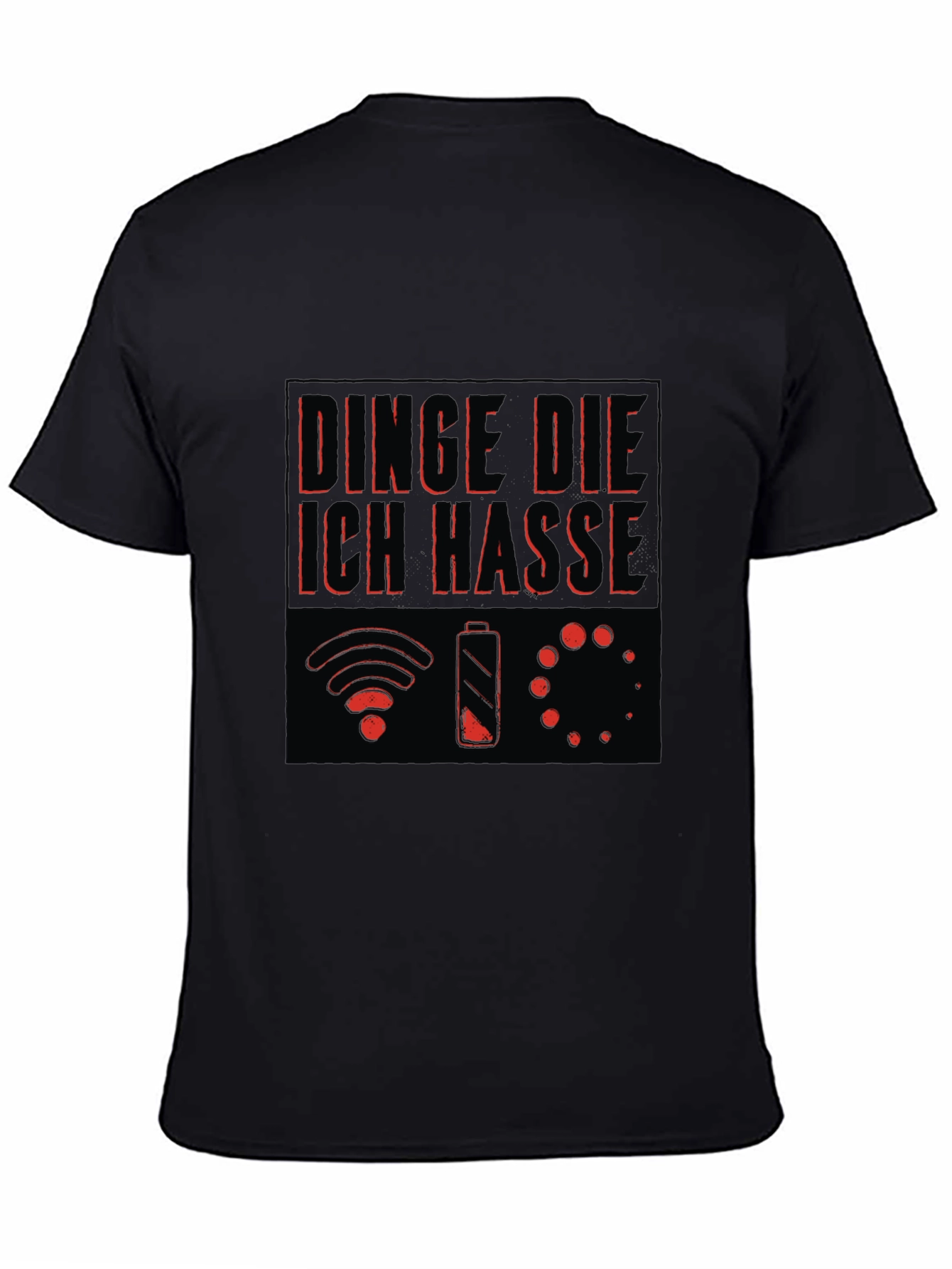 Humorous Things I Hate Black Graphic Tee