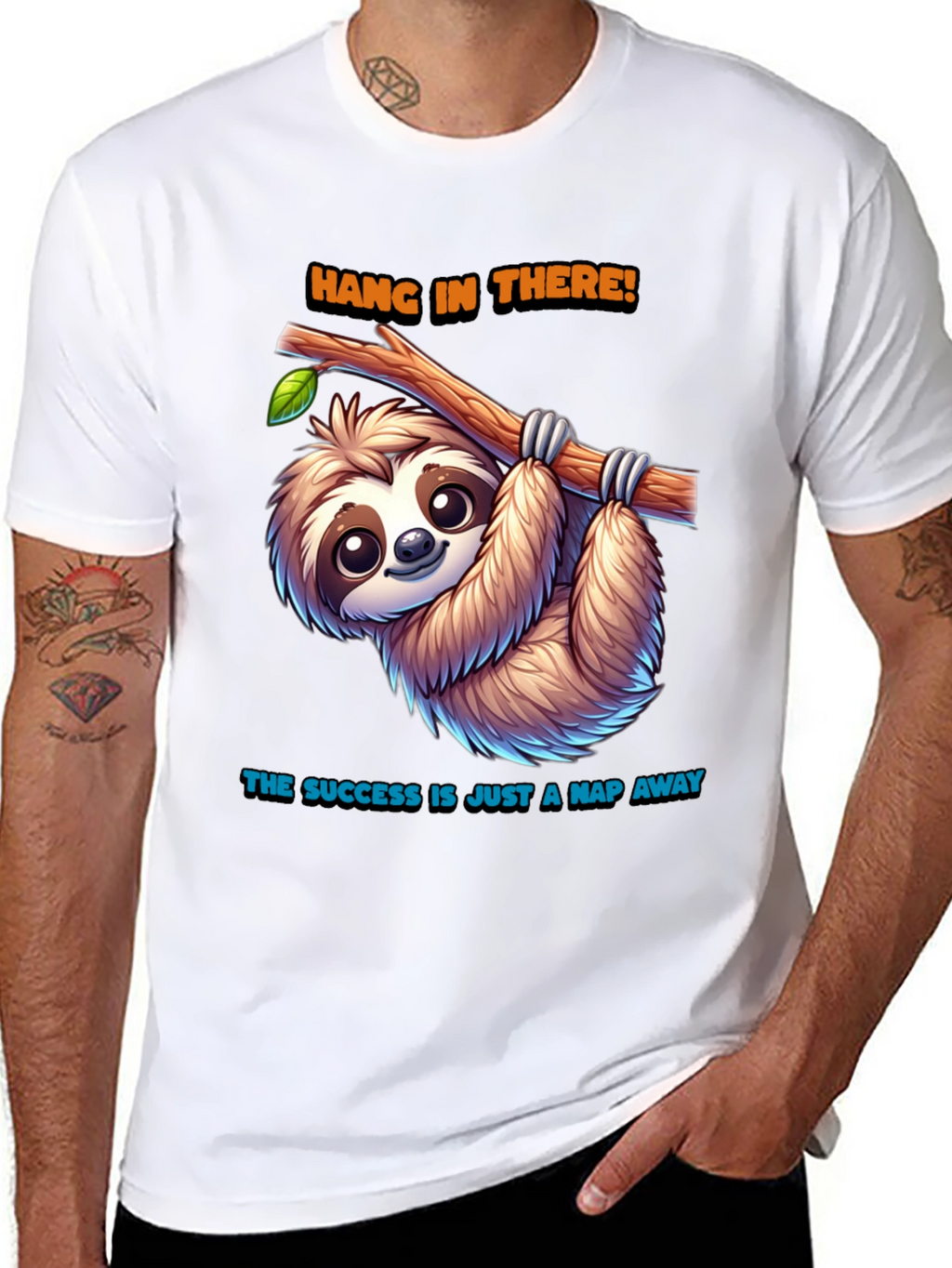 Hang In There Sloth Graphic T-Shirt