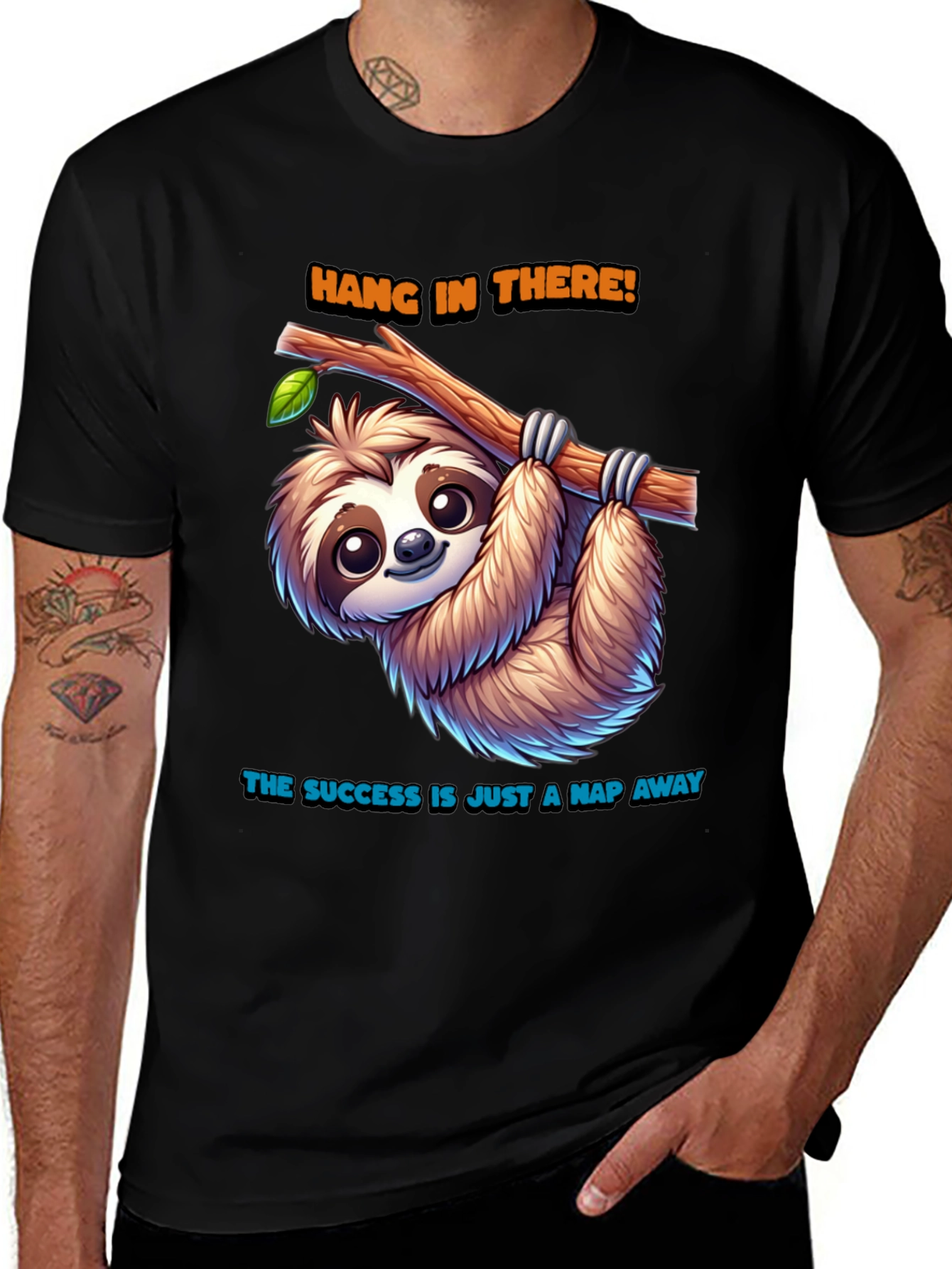 Hang In There Sloth Graphic T-Shirt