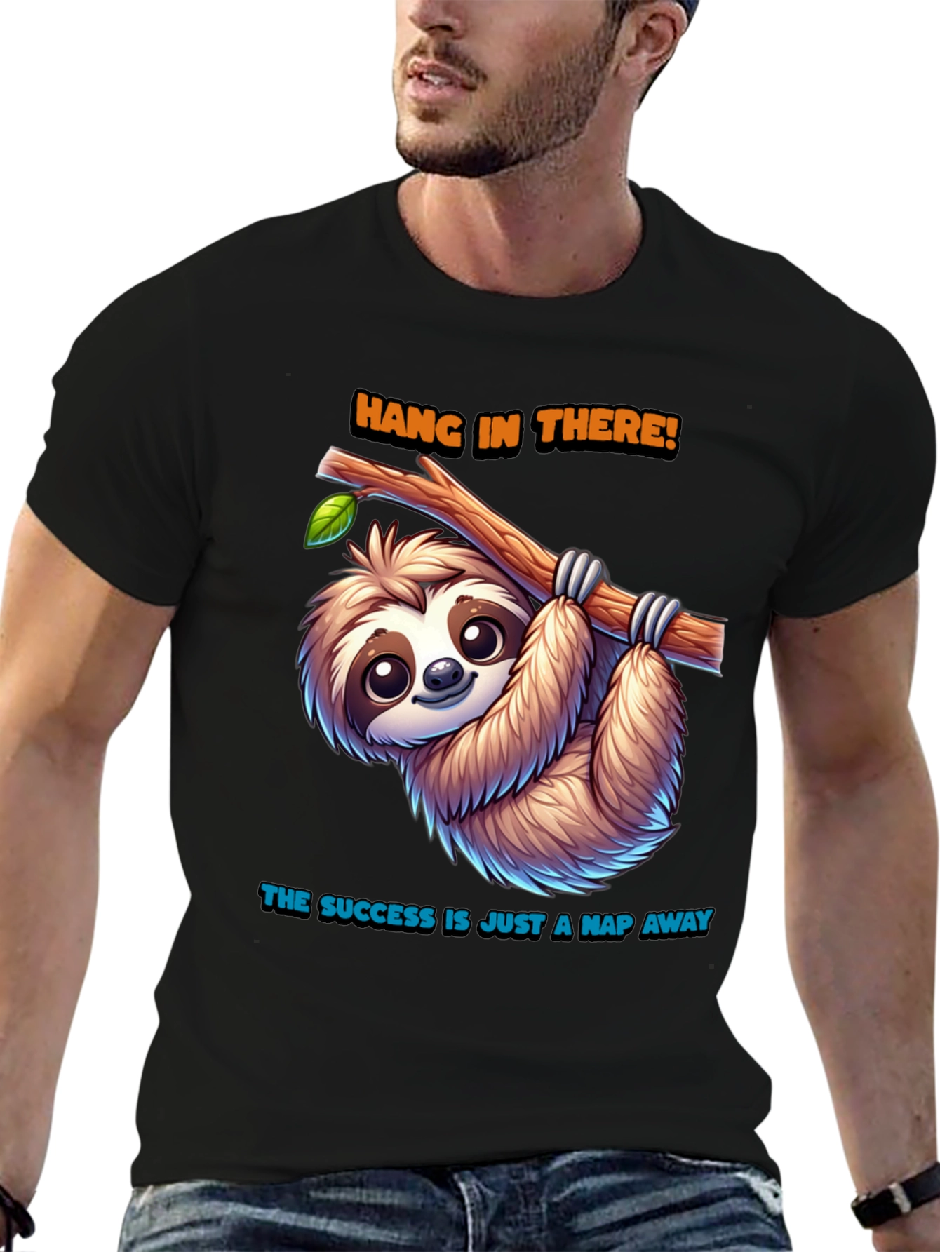 Hang In There Sloth Graphic T-Shirt