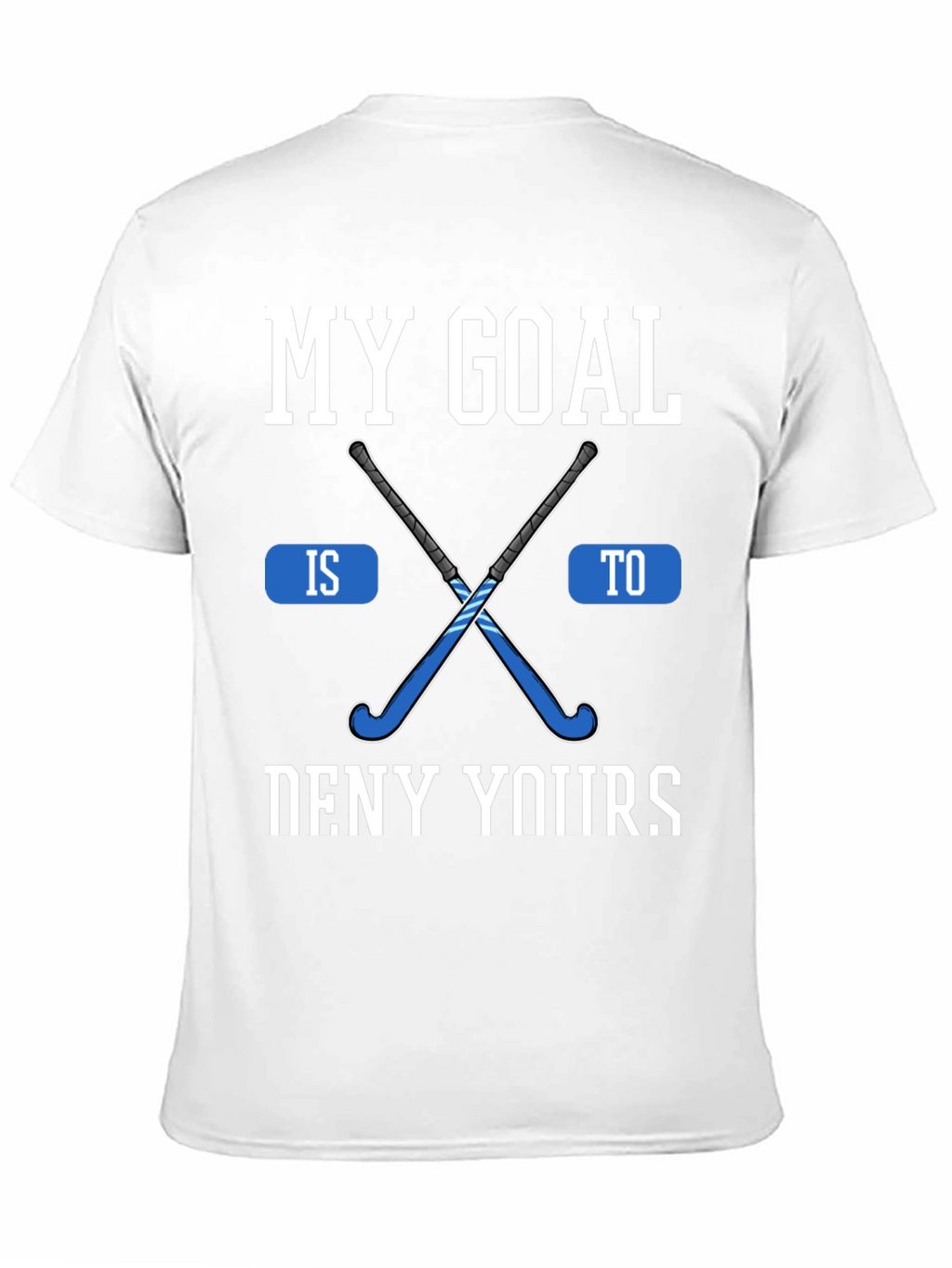 Hockey Goal Graphic Tee - Black Cotton