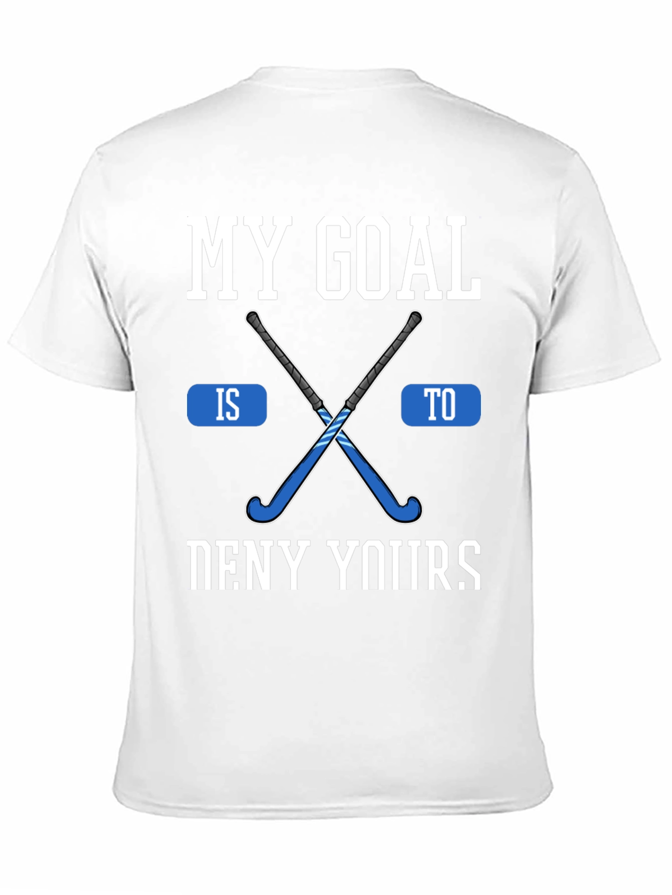 Hockey Goal Graphic Tee - Black Cotton