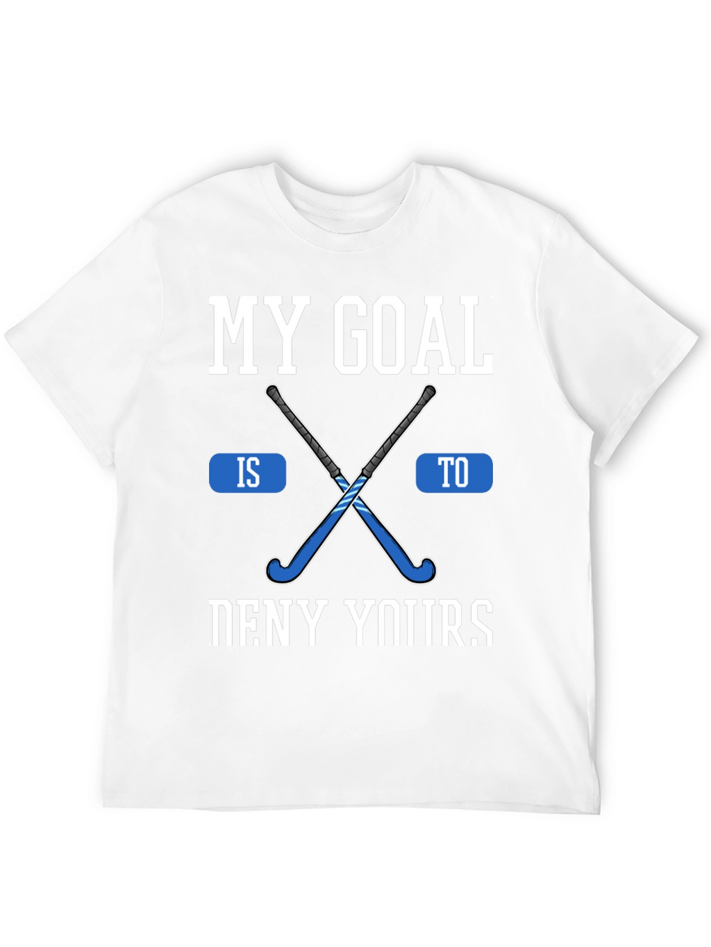 Hockey Goal Graphic Tee - Black Cotton