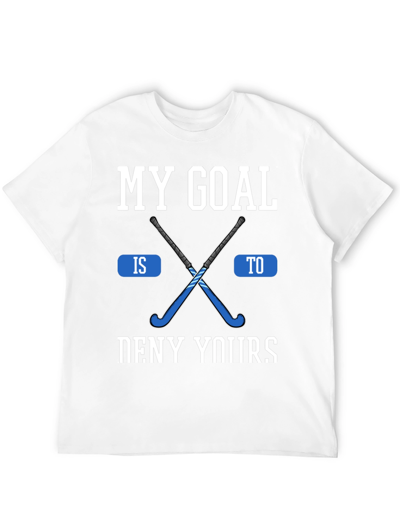 Hockey Goal Graphic Tee - Black Cotton