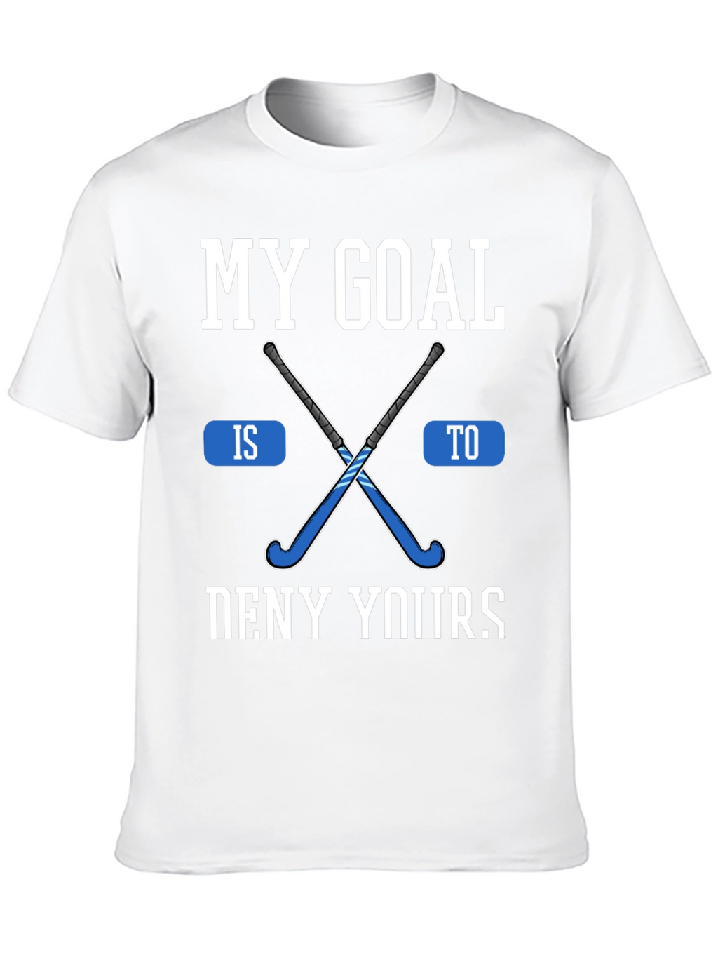 Hockey Goal Graphic Tee - Black Cotton