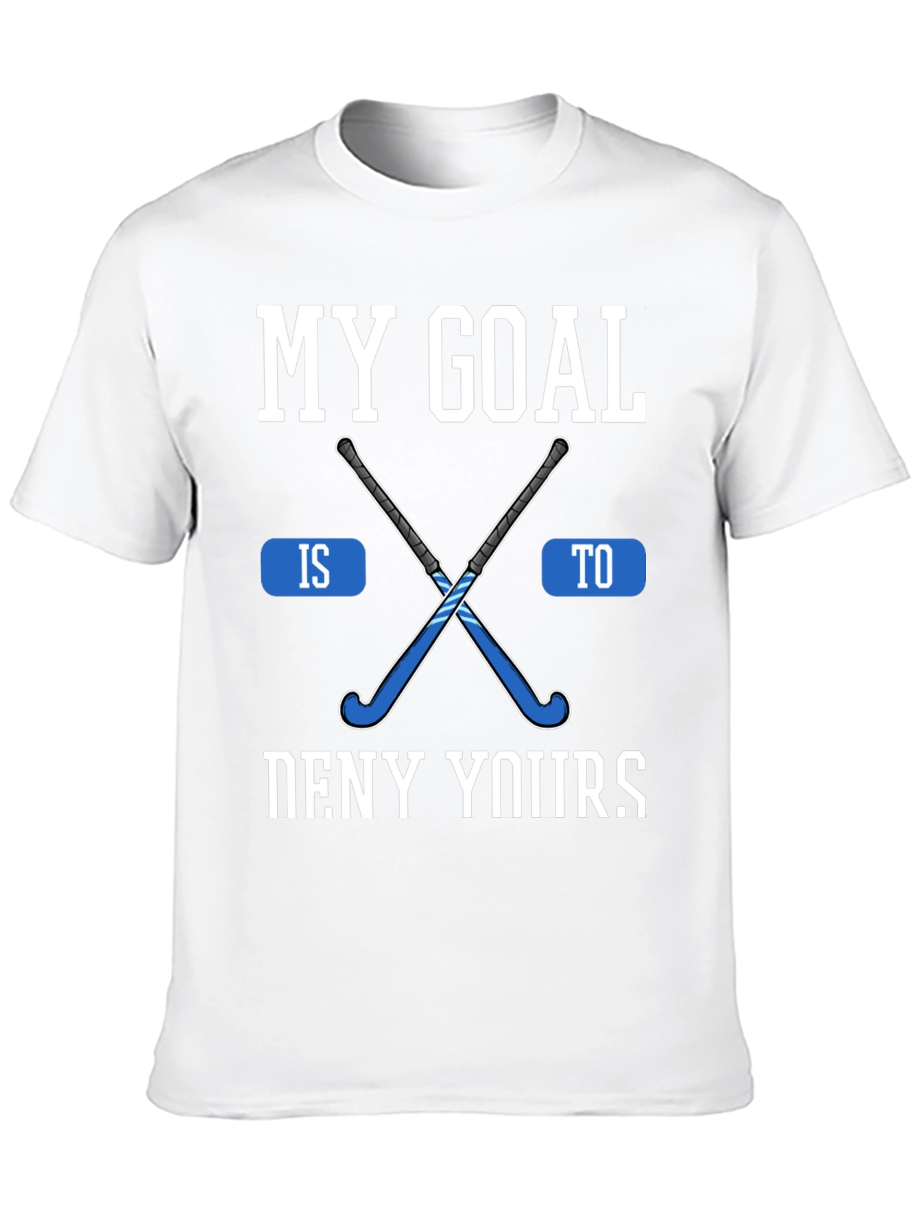 Hockey Goal Graphic Tee - Black Cotton