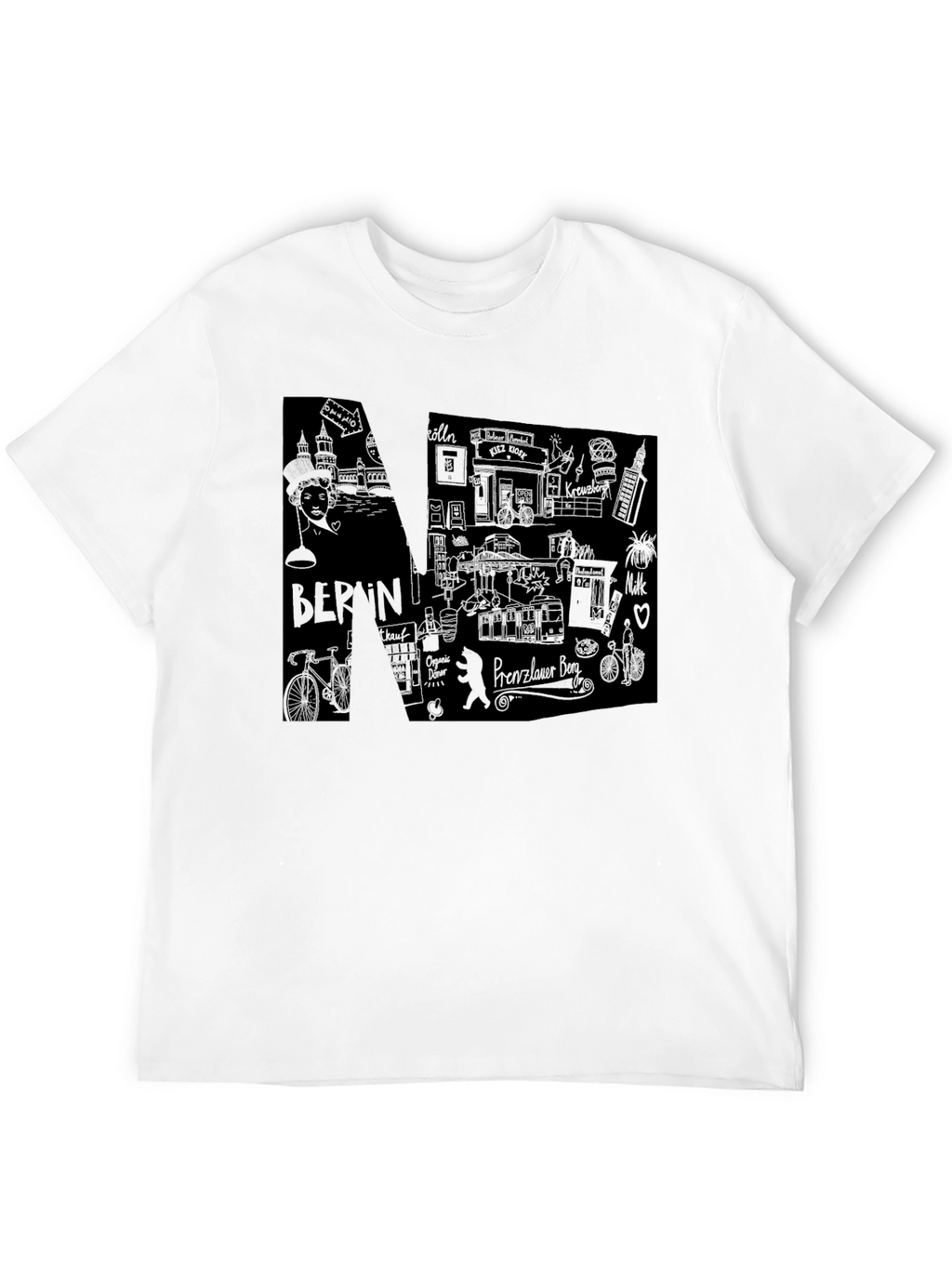 Berlin Sketch Graphic Black T-Shirt
