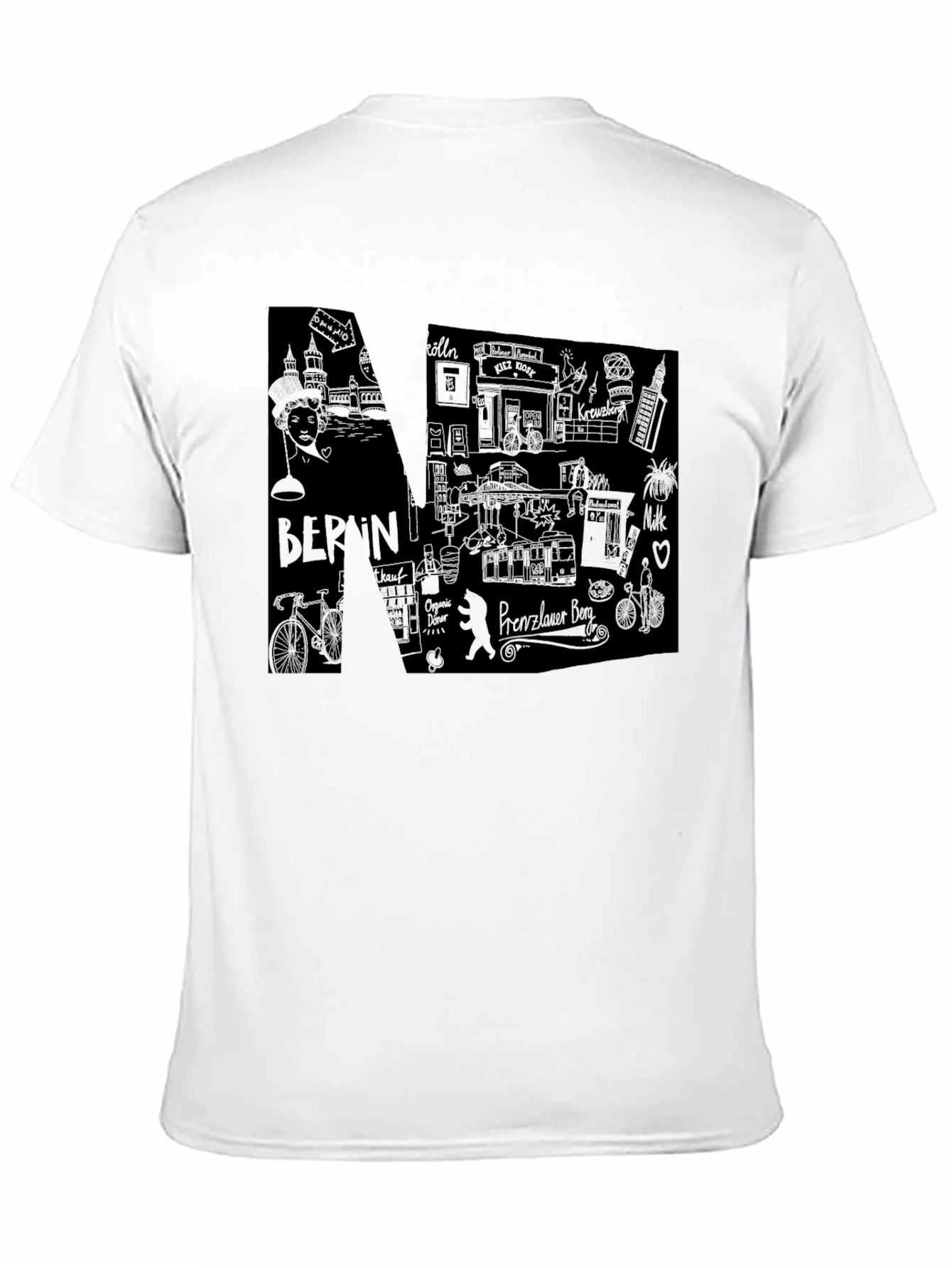Berlin Sketch Graphic Black T-Shirt
