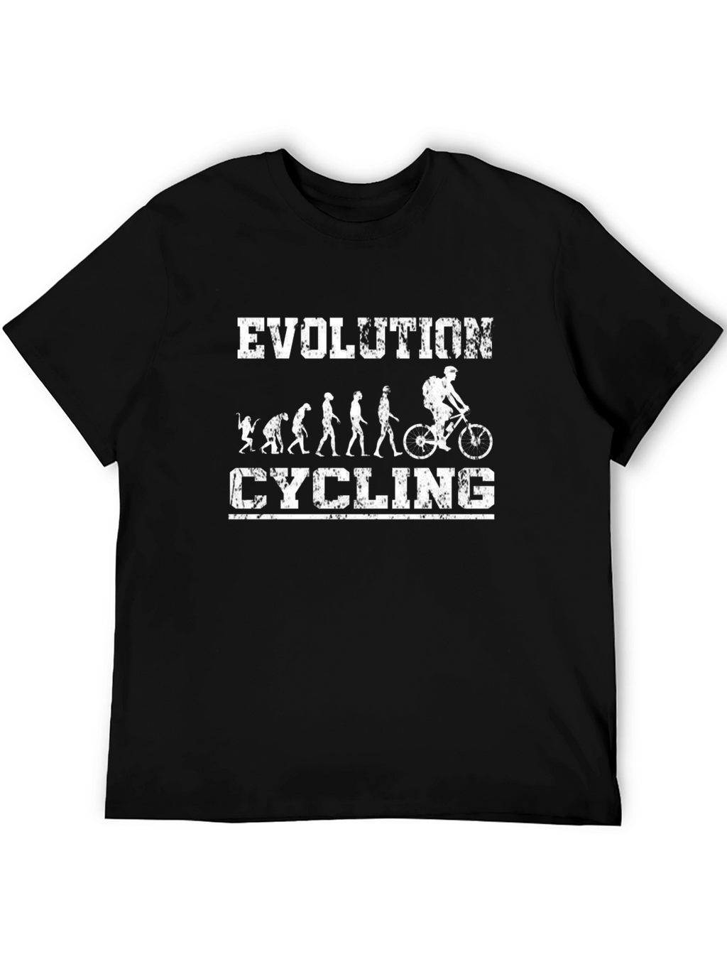 Evolution of Cycling T-Shirt - Black Cotton Tee