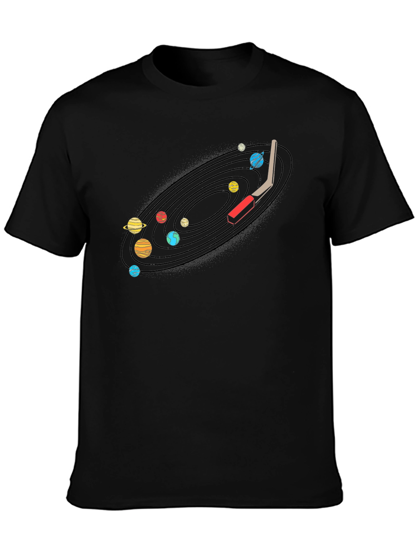 Planetary Turntable Graphic Tee - Unique Music Lovers Shirt