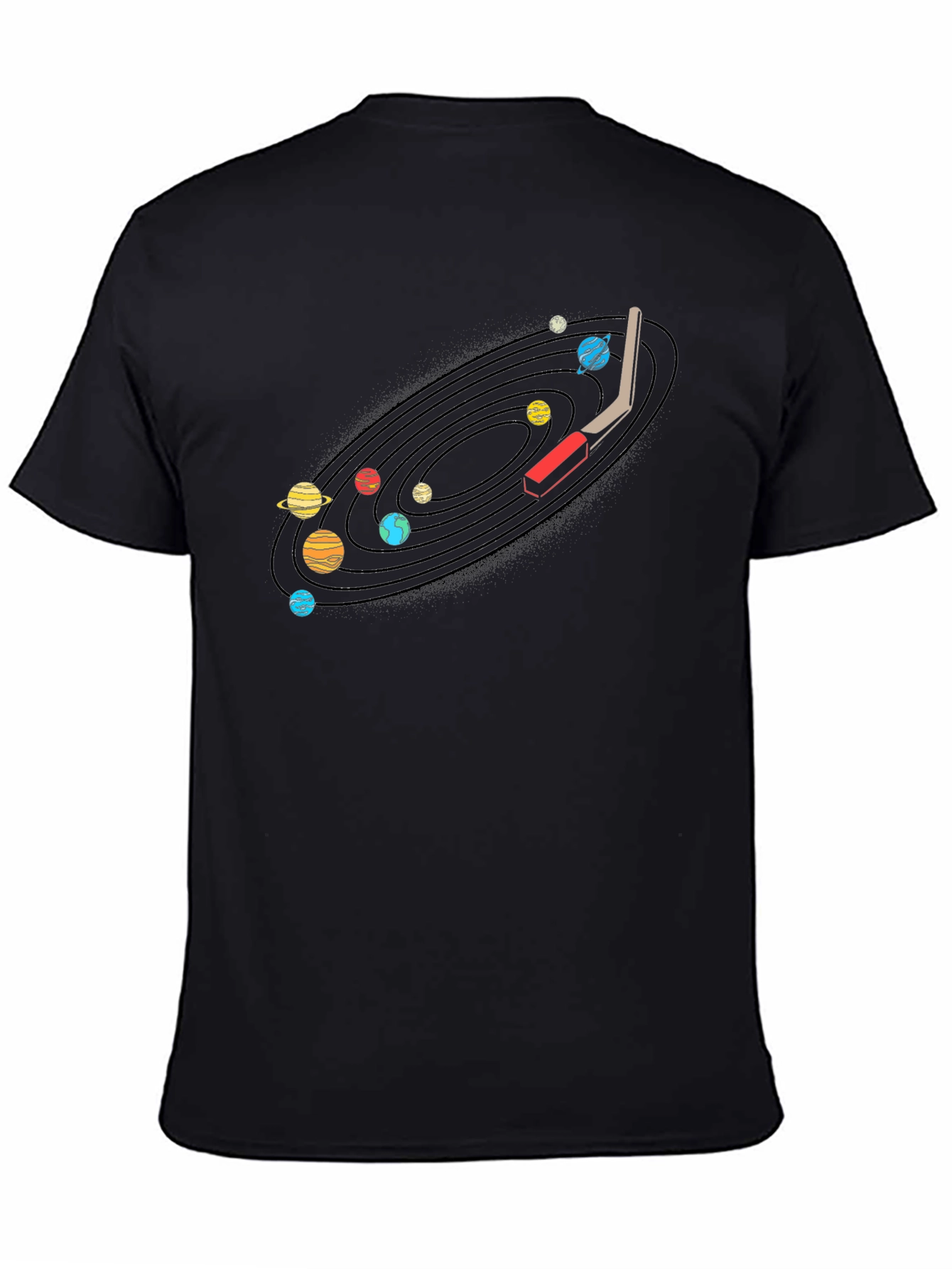 Planetary Turntable Graphic Tee - Unique Music Lovers Shirt