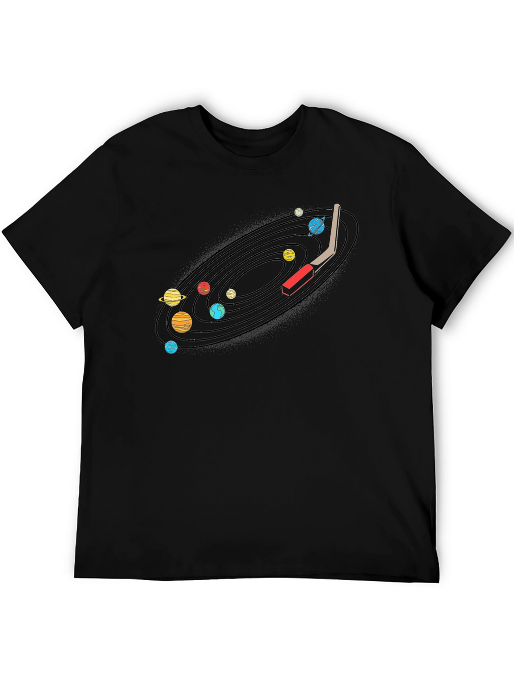 Planetary Turntable Graphic Tee - Unique Music Lovers Shirt