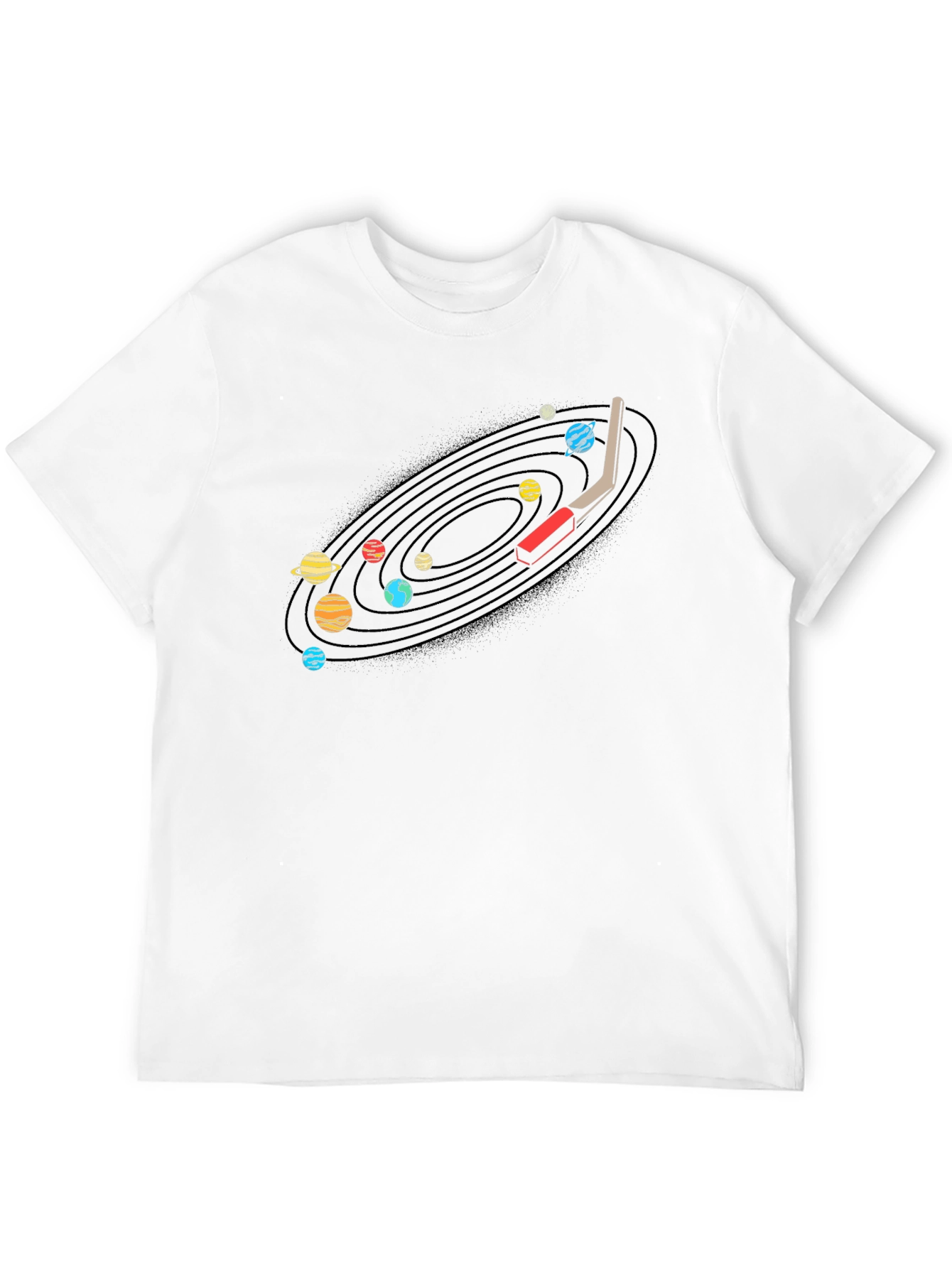 Planetary Turntable Graphic Tee - Unique Music Lovers Shirt