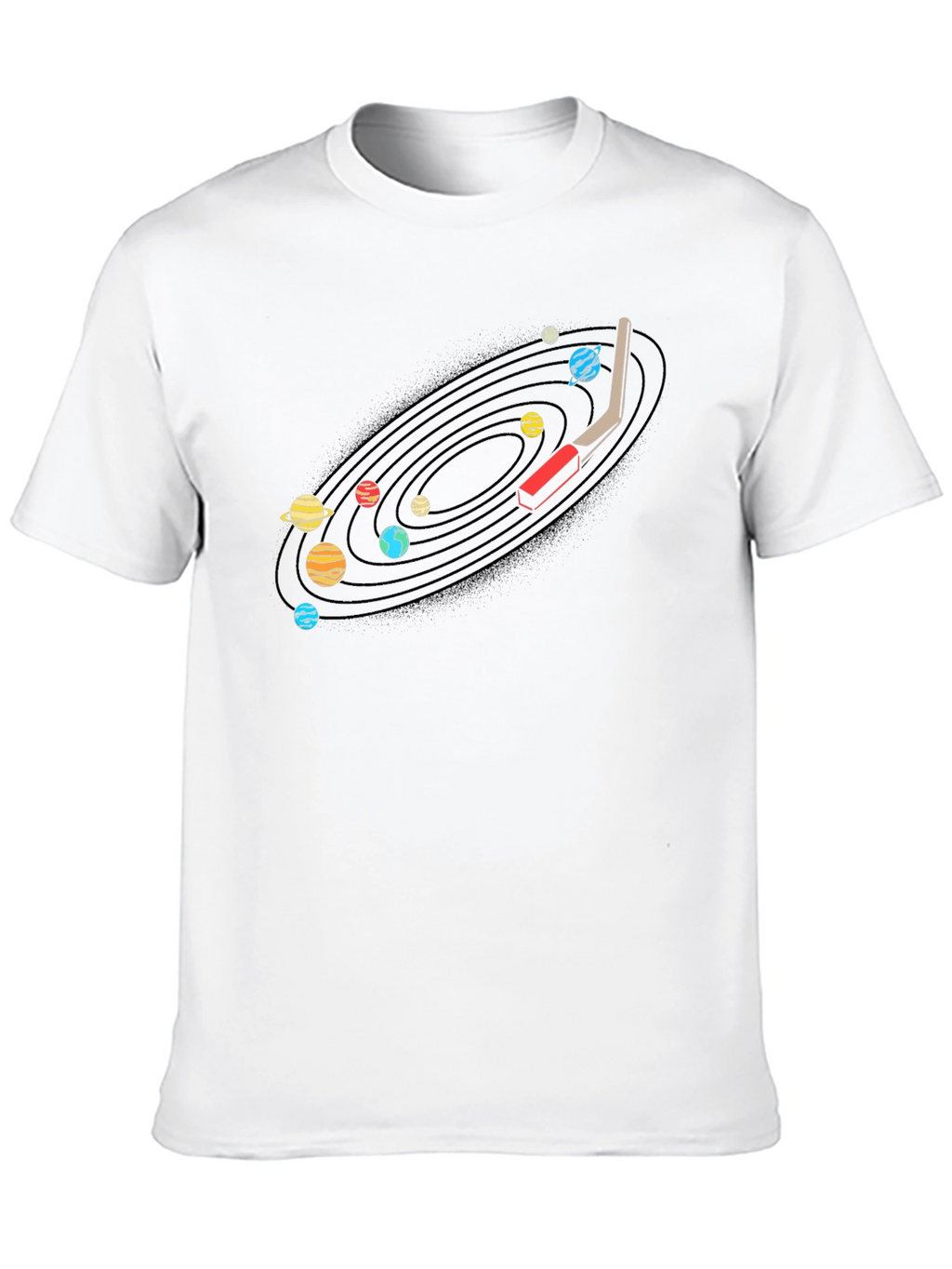 Planetary Turntable Graphic Tee - Unique Music Lovers Shirt