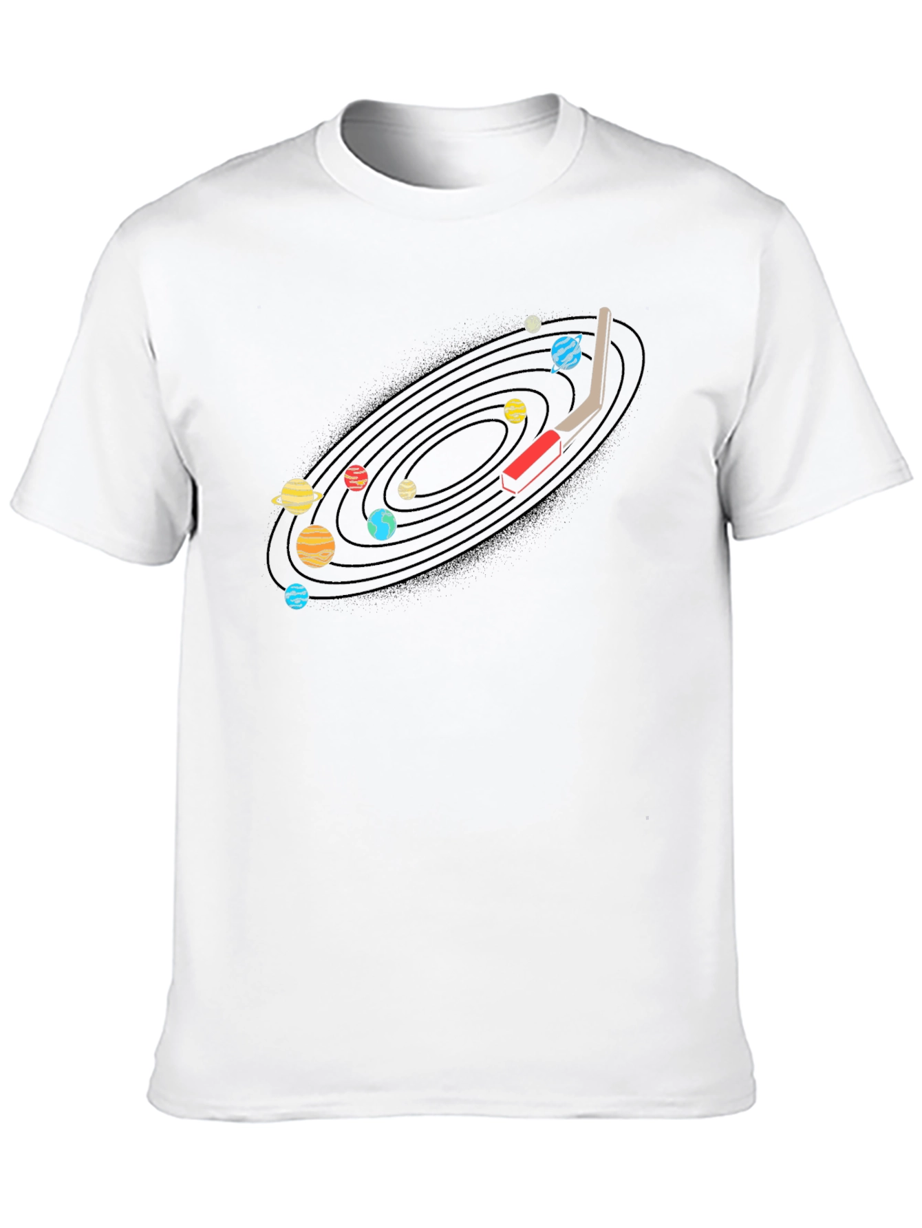 Planetary Turntable Graphic Tee - Unique Music Lovers Shirt