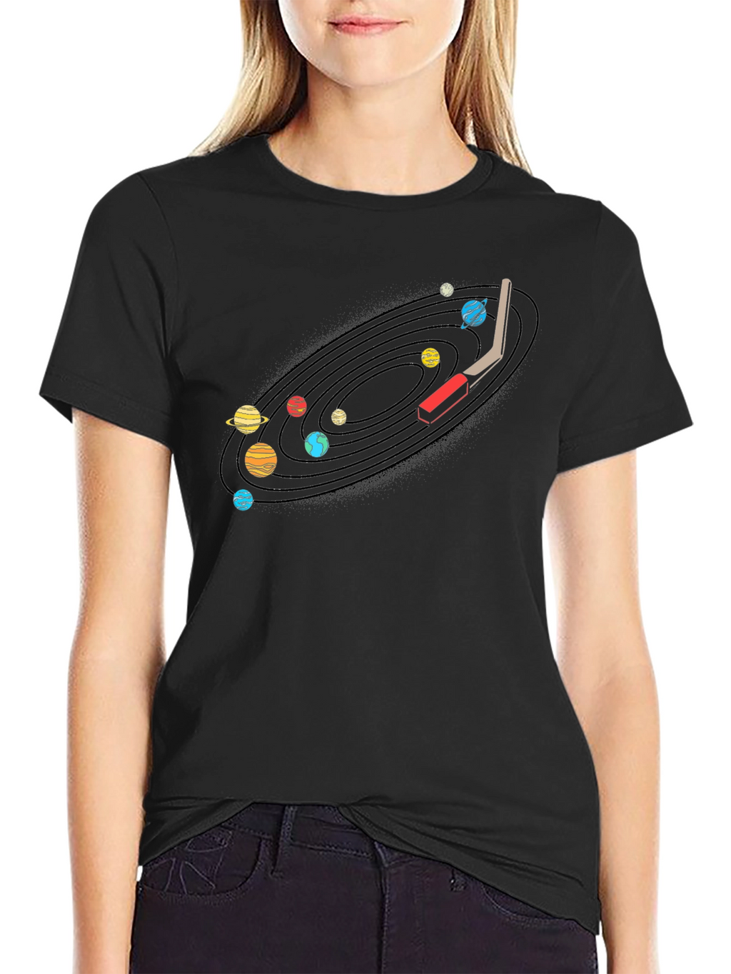 Planetary Turntable Graphic Tee - Unique Music Lovers Shirt