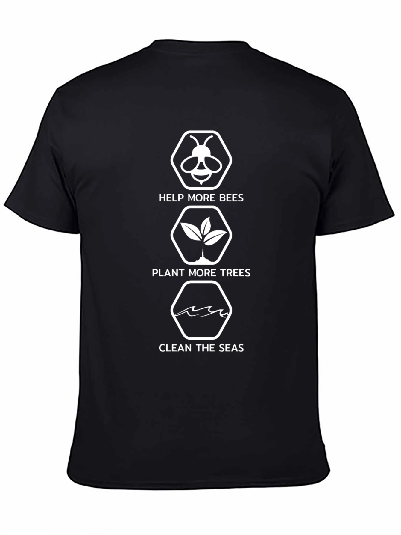 Eco-Friendly T-Shirt: Help Bees Plant Trees Clean Seas!