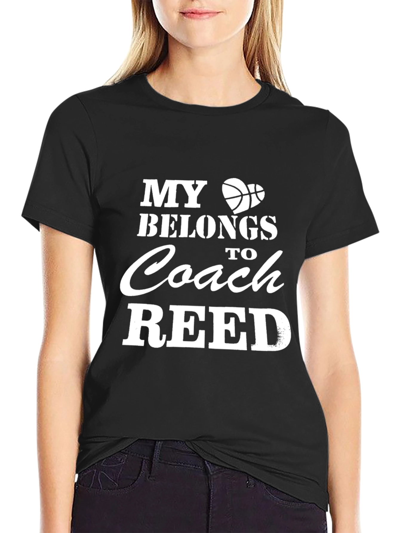 Basketball Coach Shirt: My Heart Belongs to Coach Reed