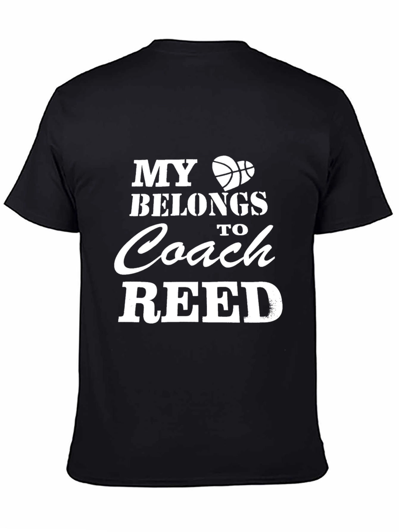 Basketball Coach Shirt: My Heart Belongs to Coach Reed