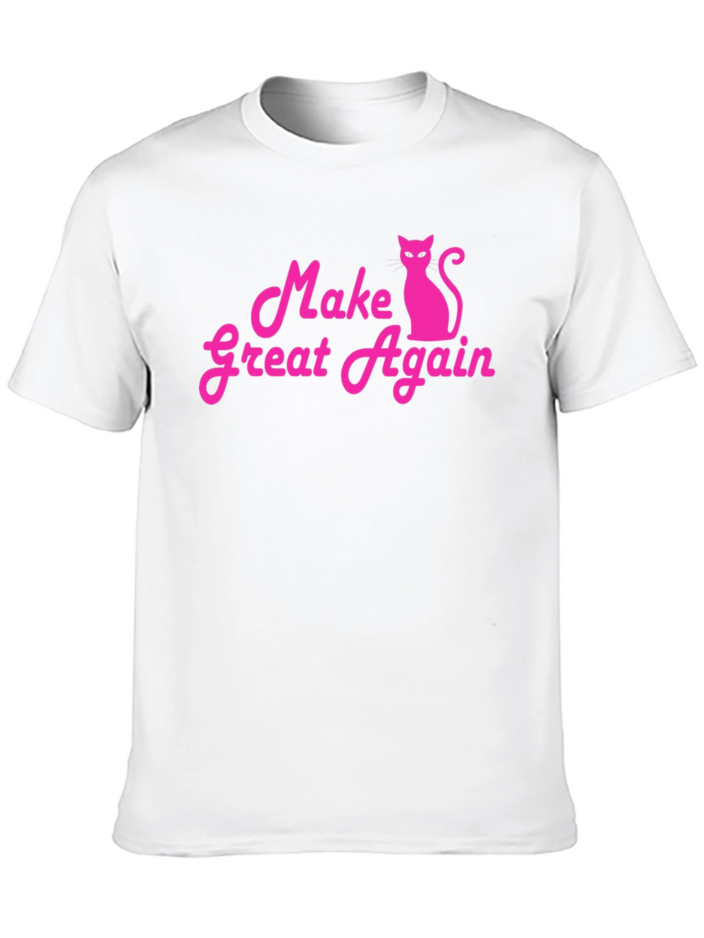 Make Great Again Cat T-Shirt - Pink on Black