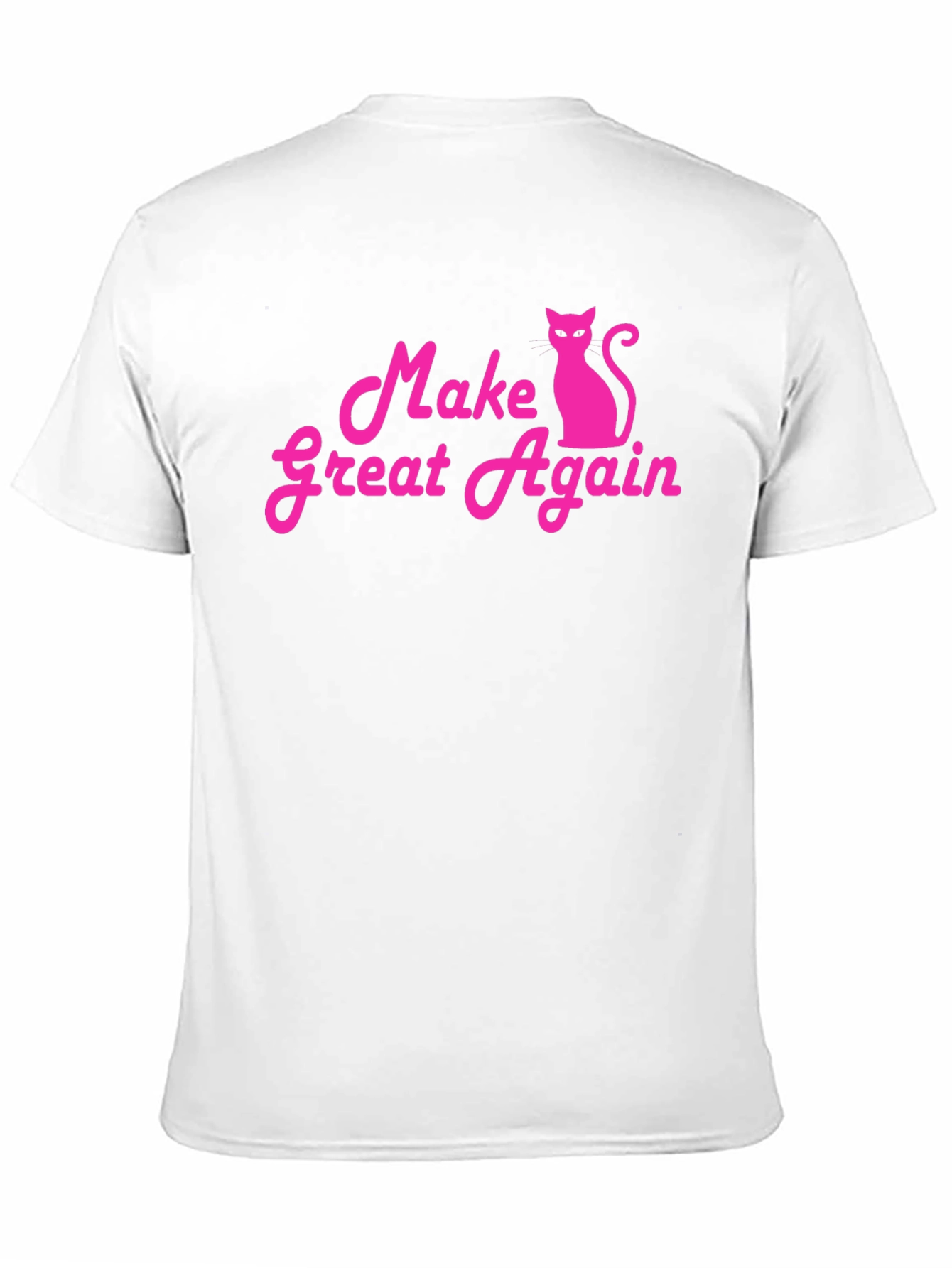 Make Great Again Cat T-Shirt - Pink on Black