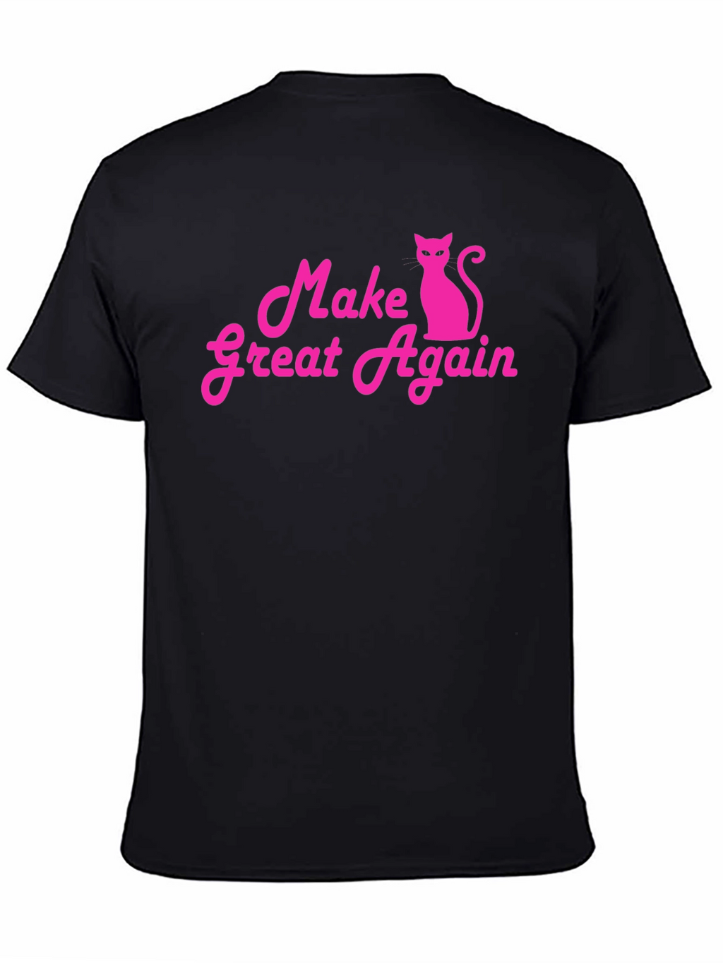 Make Great Again Cat T-Shirt - Pink on Black